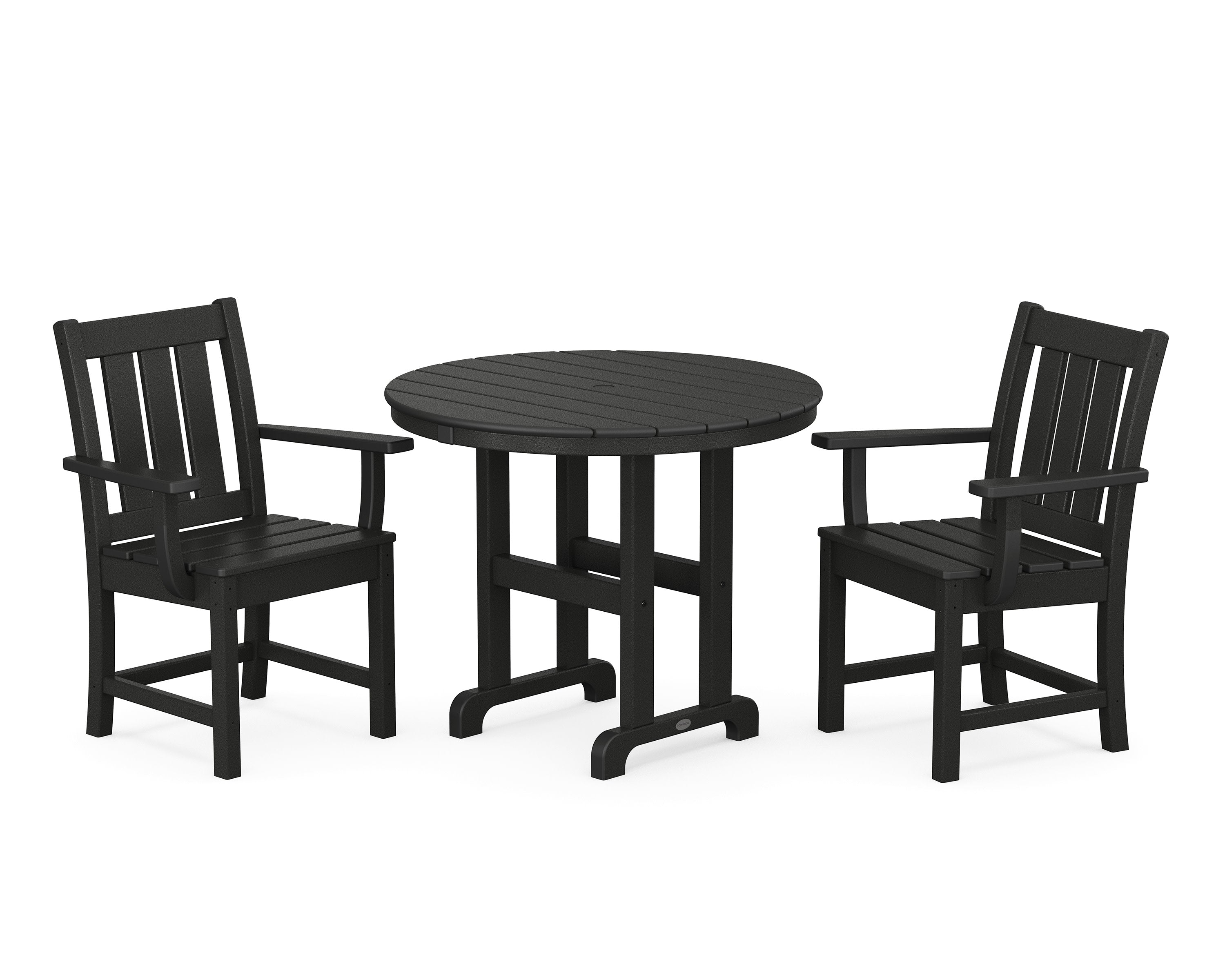 Oxford 3-Piece Farmhouse Dining Set in Black