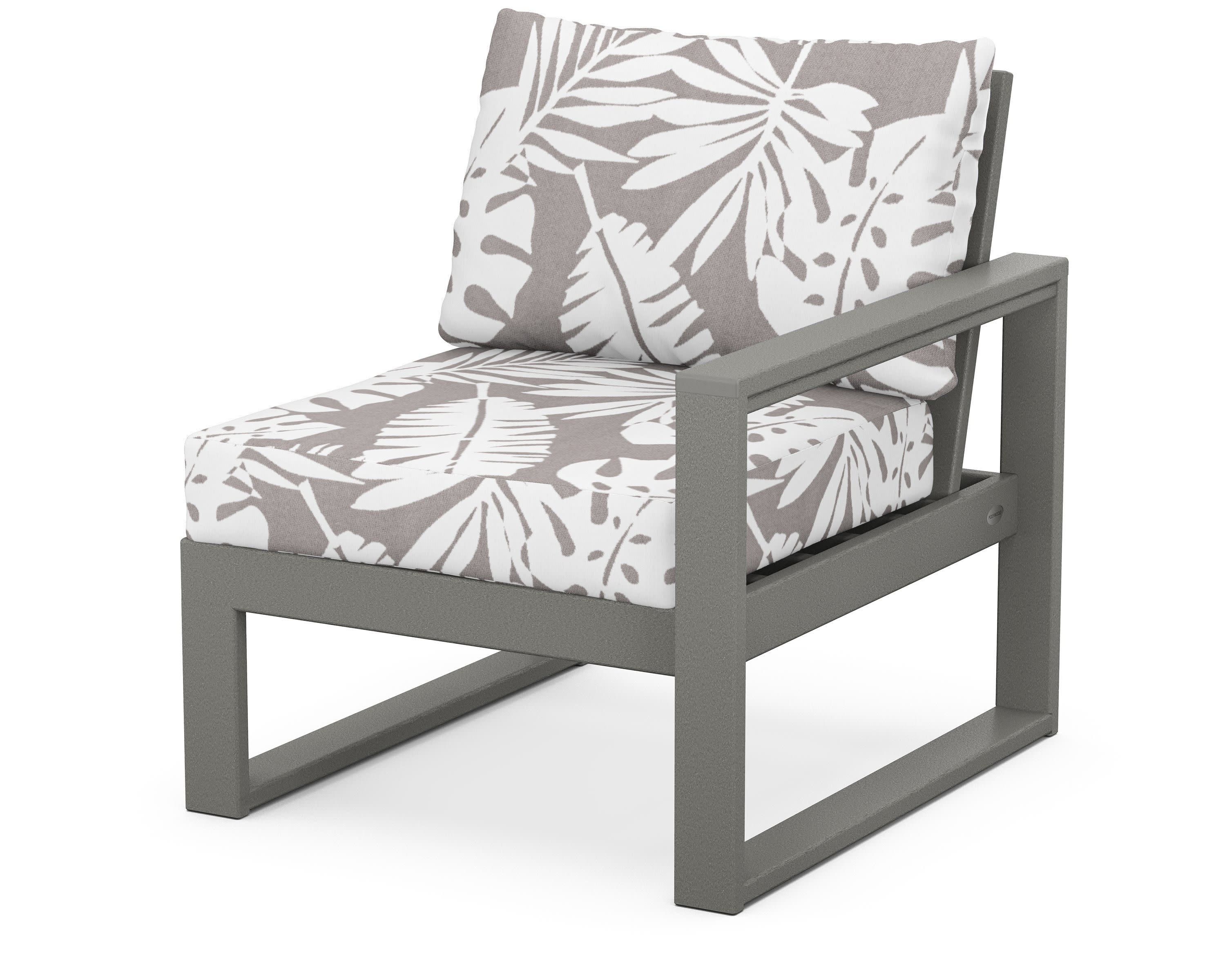 EDGE Modular Right Arm Chair in Slate Grey / Leaf Grey Mist