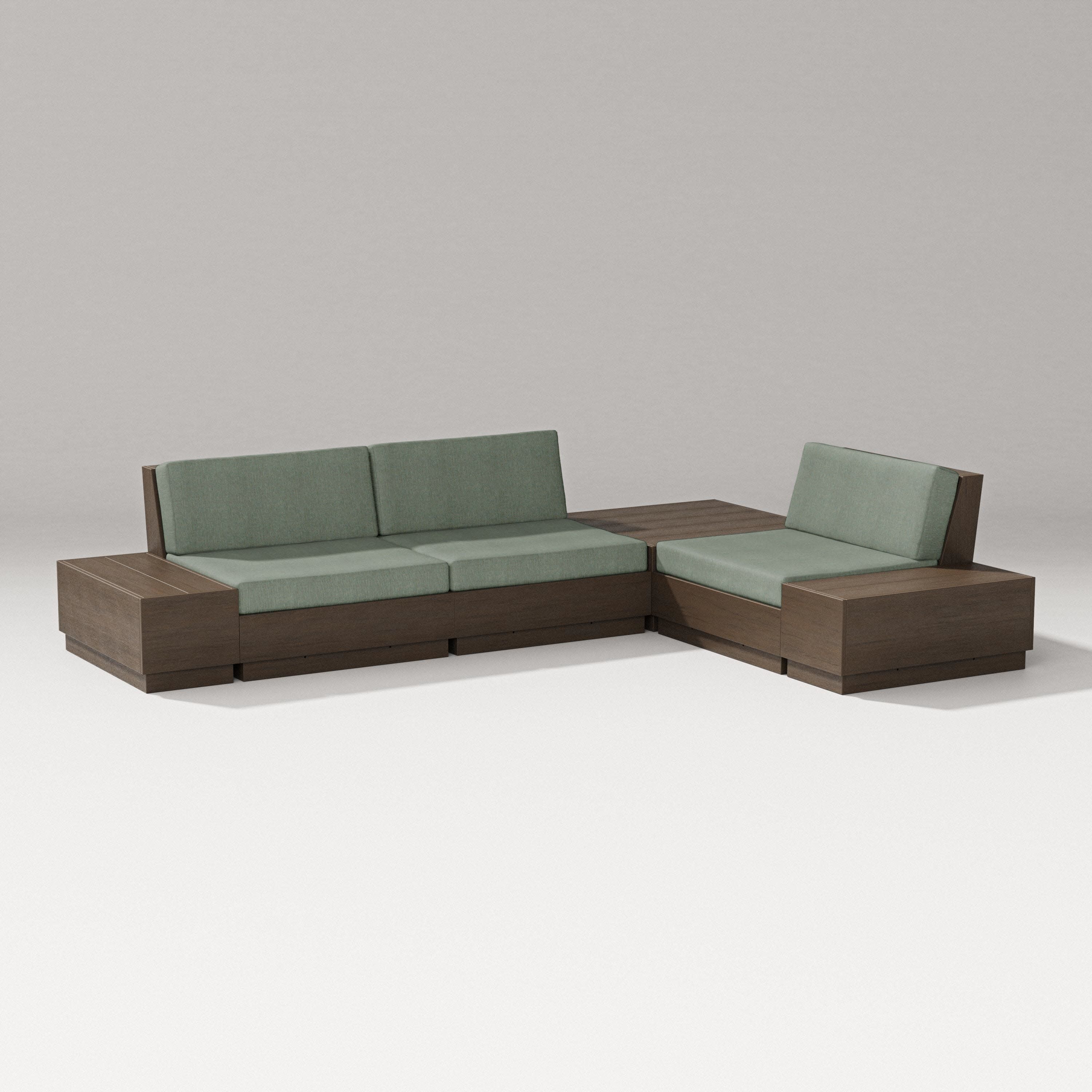 Elevate 6-Piece Corner Sectional in Kona / Cast Sage