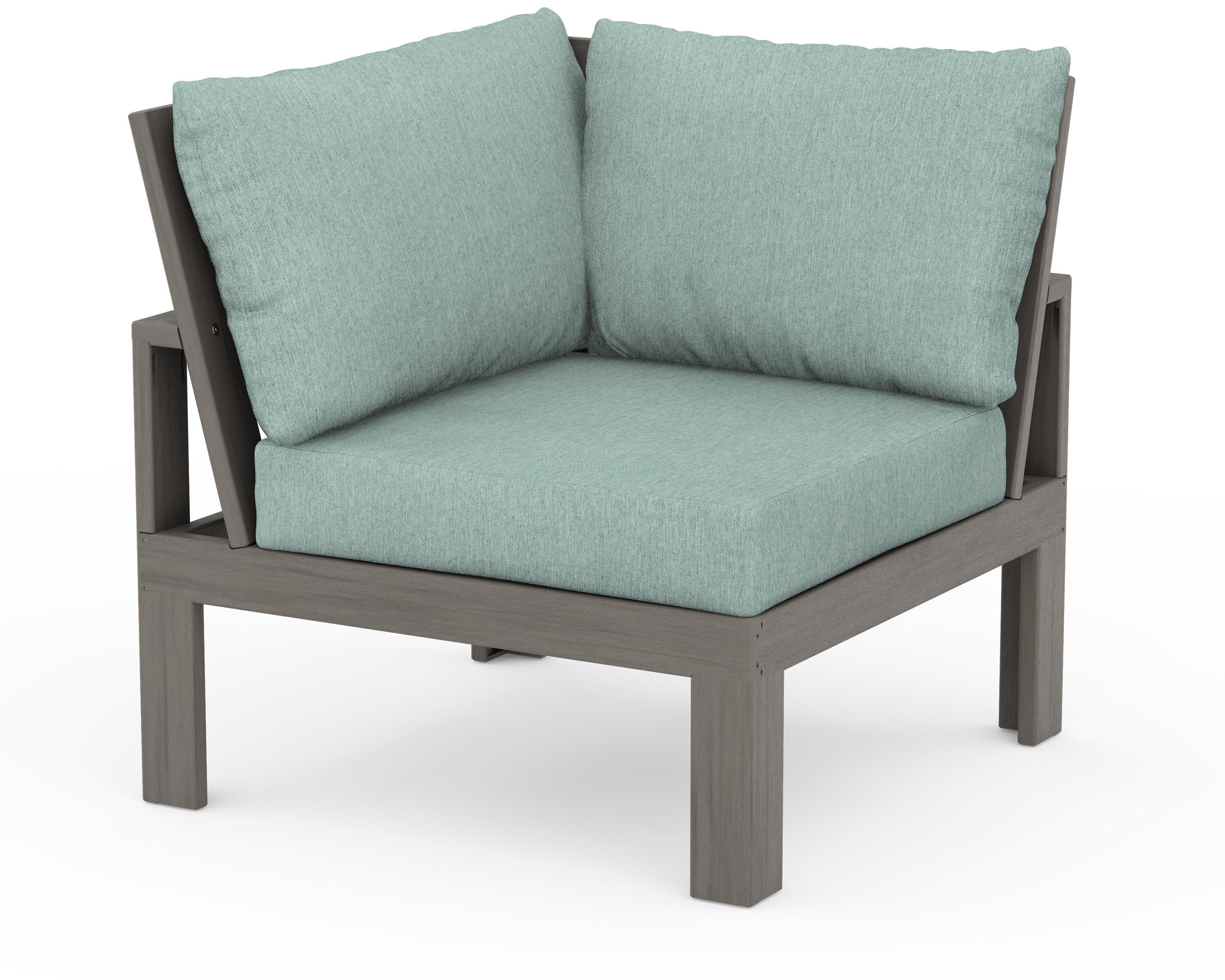 Modular Corner Chair in Driftwood / Glacier Spa