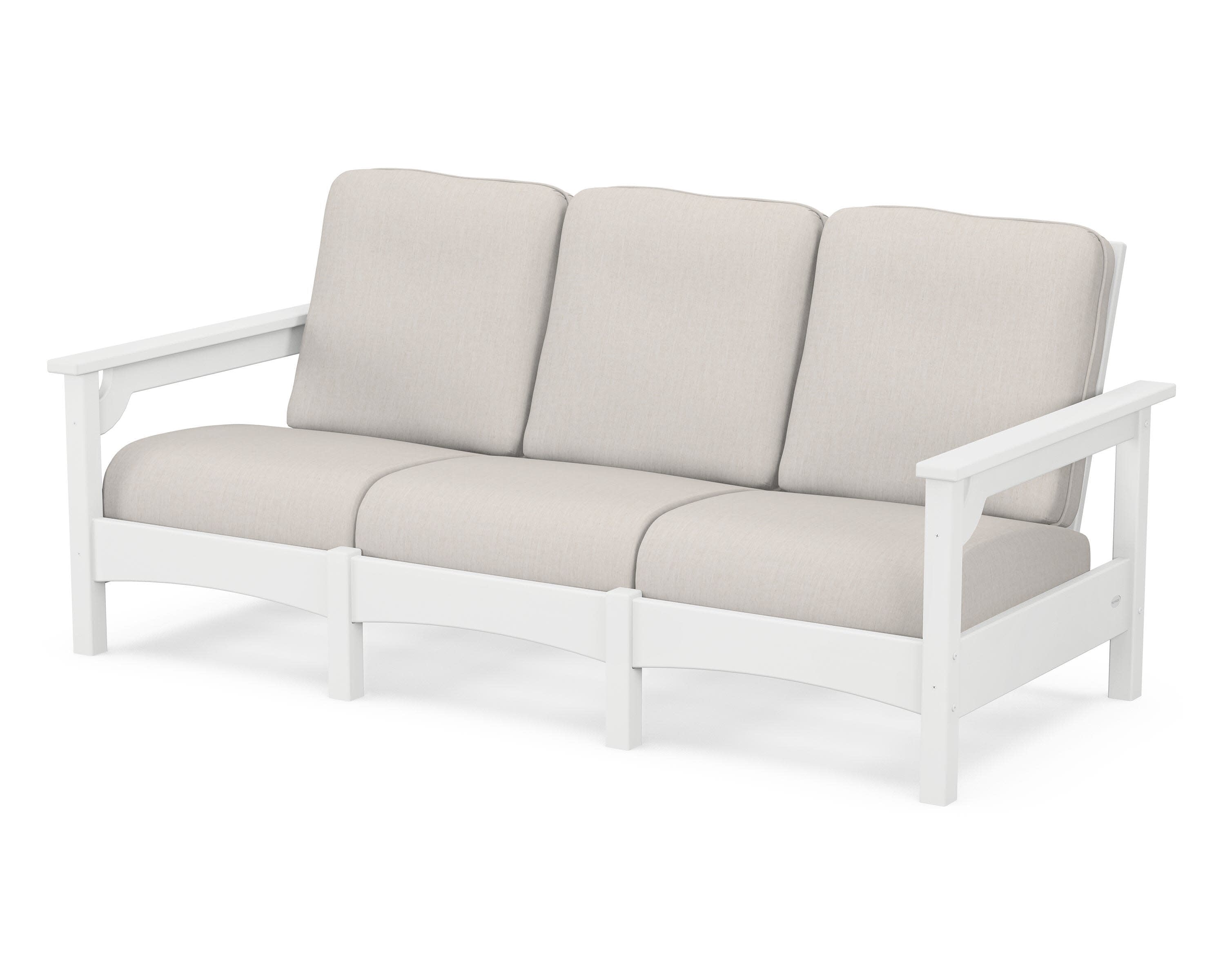 Club Sofa in White / Cast Ash