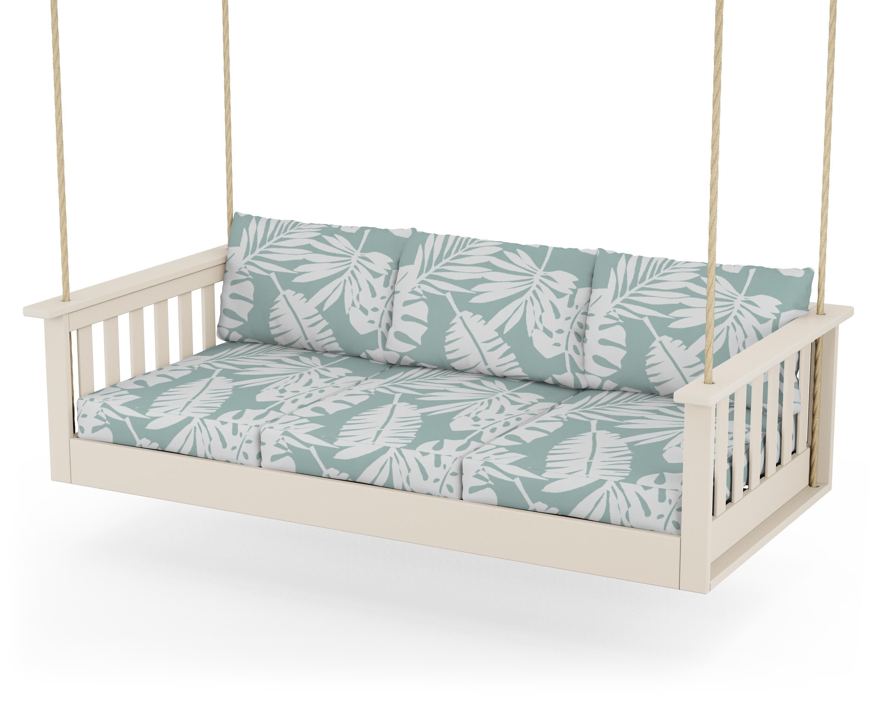 Vineyard Daybed Swing in Sand / Leaf Glacier Spa