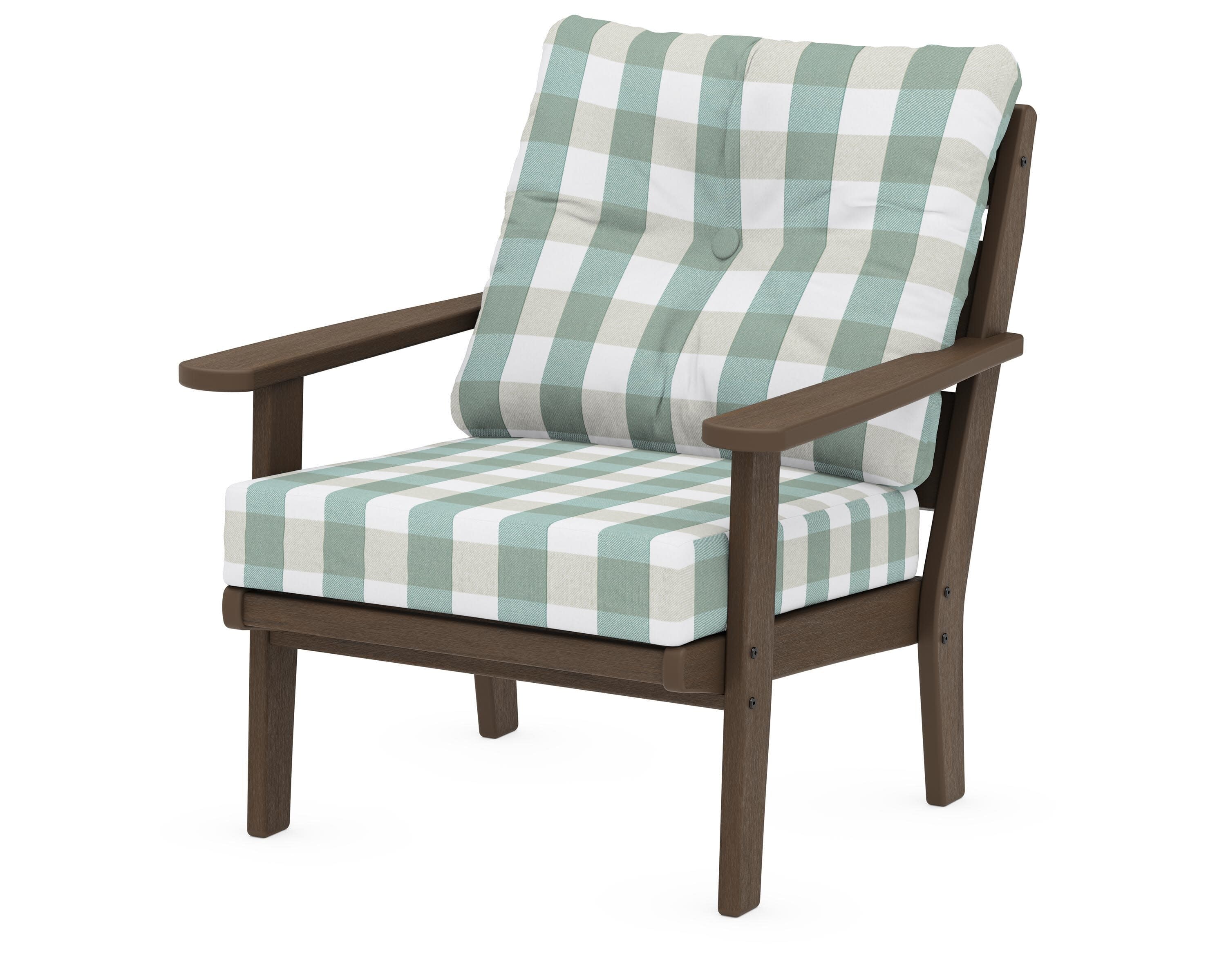 Lakeside Deep Seating Chair in Kona / Buffalo Plaid Glacier Spa