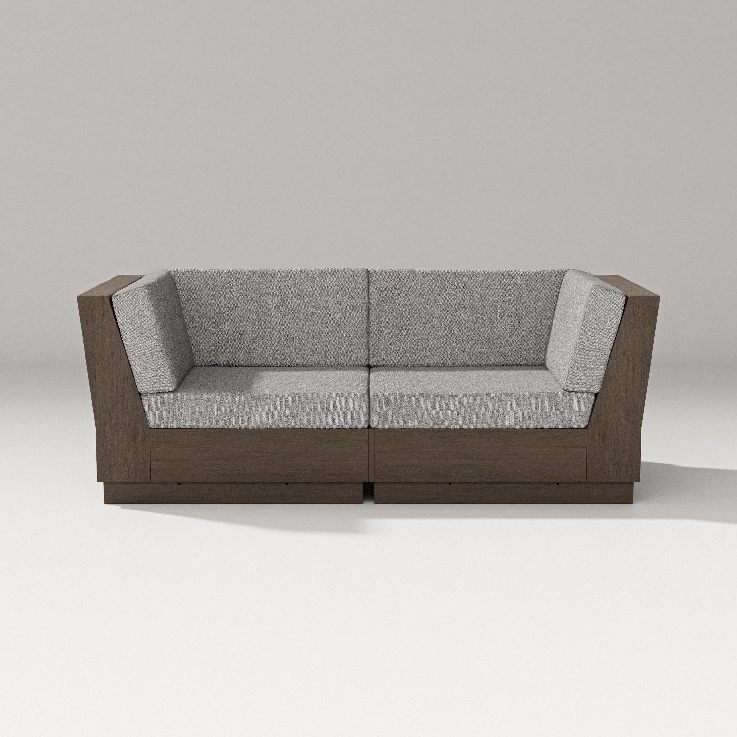 Elevate Loveseat Sectional in Kona / Grey Mist
