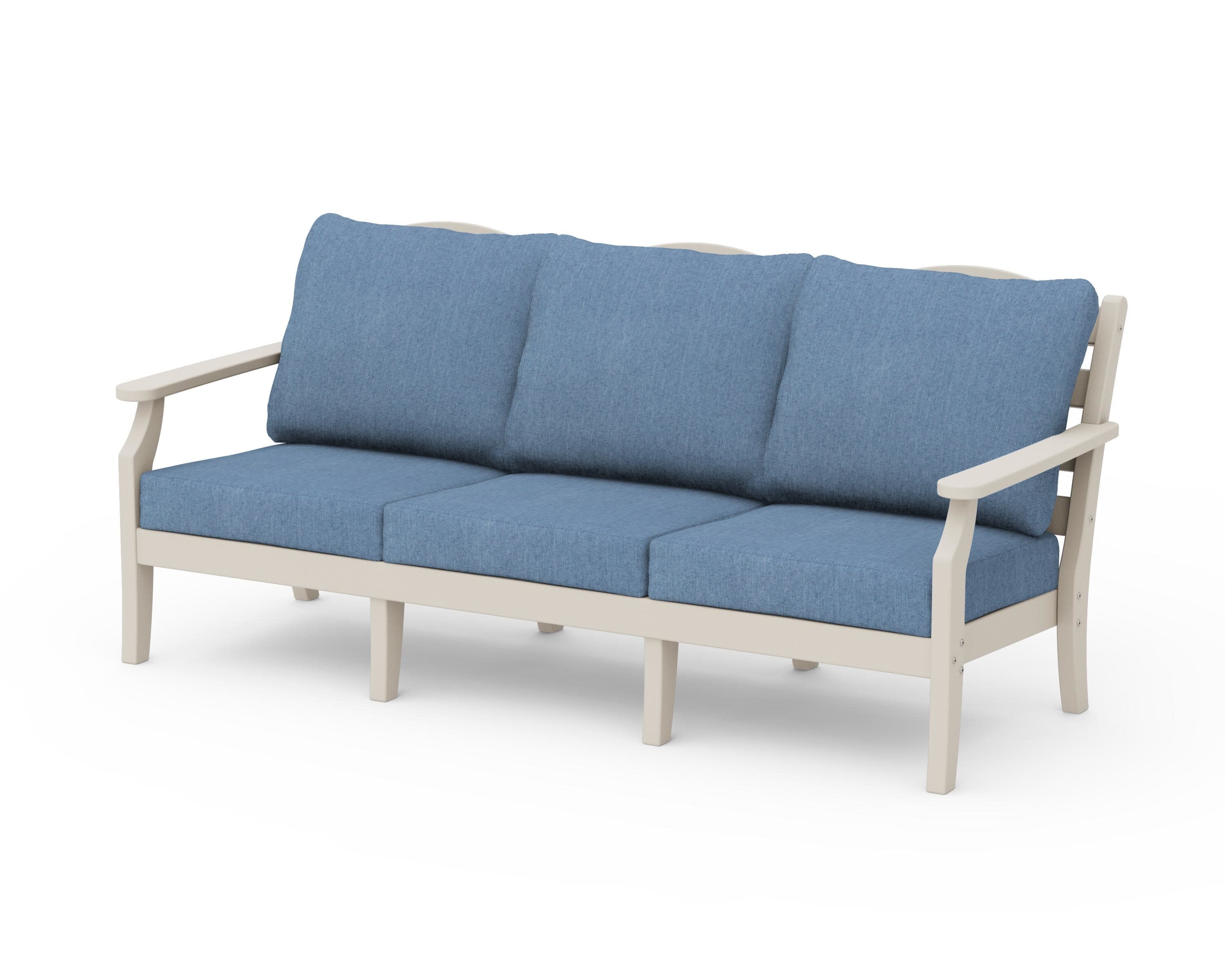 Savannah Deep Seating Sofa in Sand / Sky Blue
