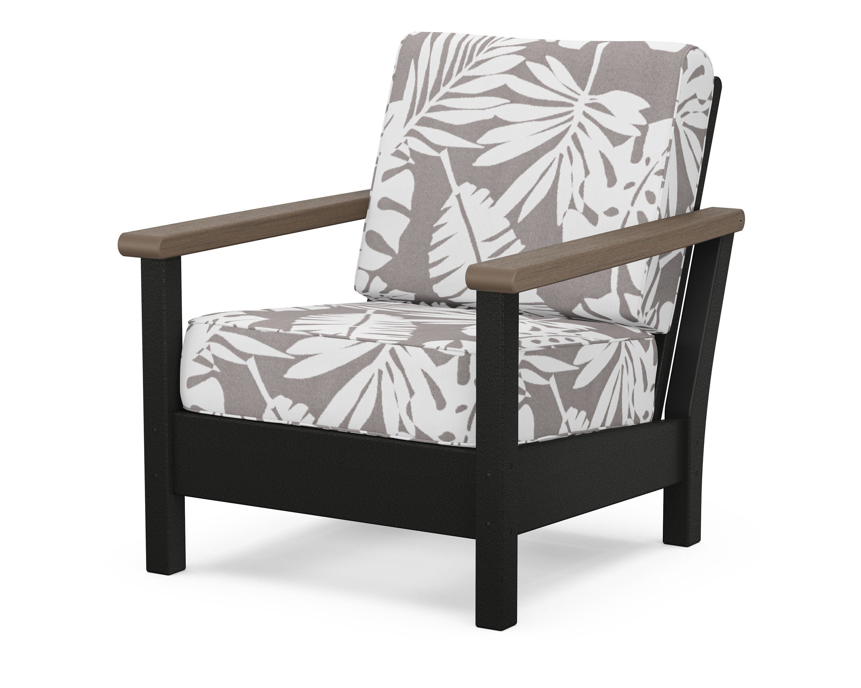 Harbour Deep Seating Chair in Black / Kona / Leaf Grey Mist