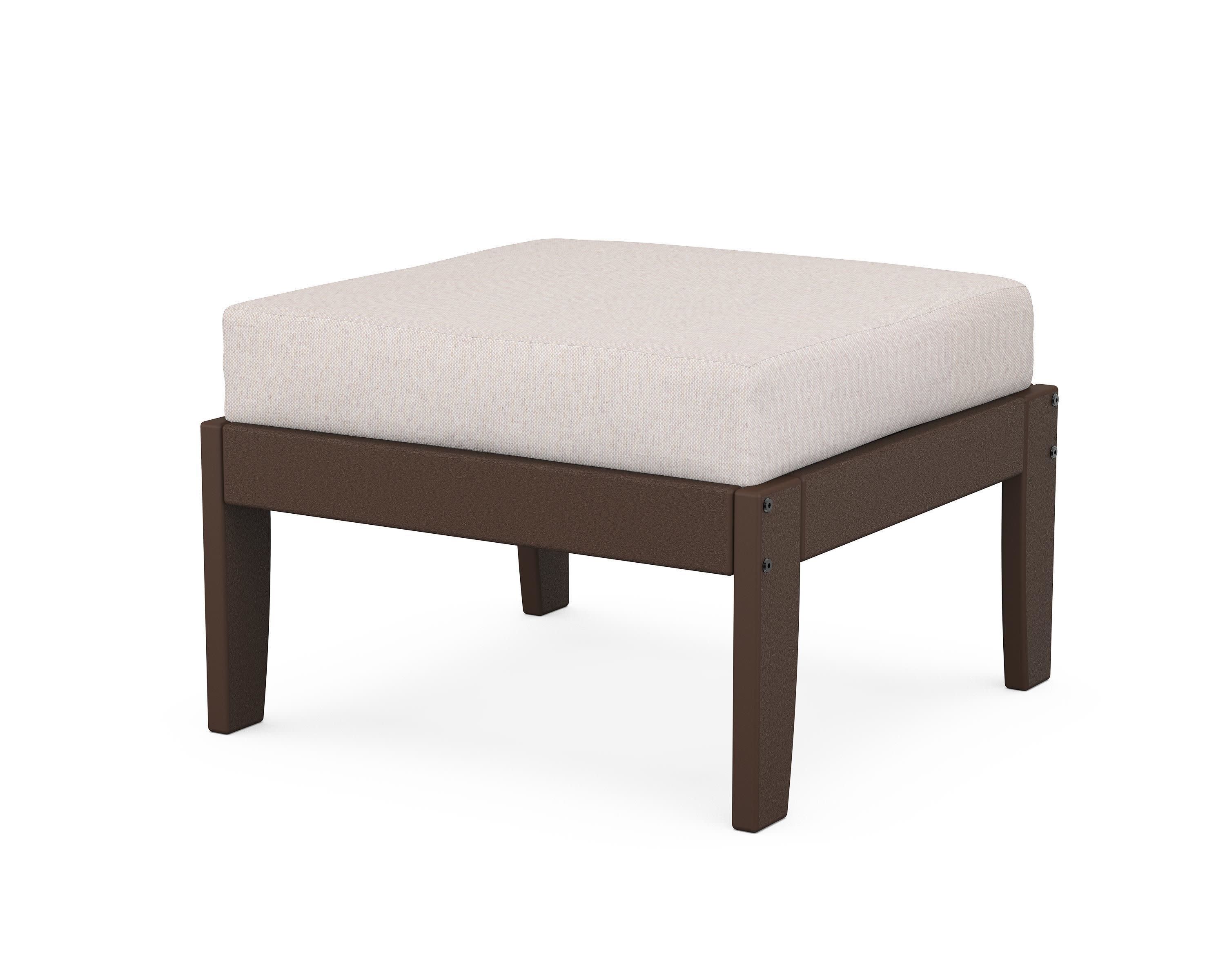 Modular Ottoman - Classic in Mahogany / Dune Burlap