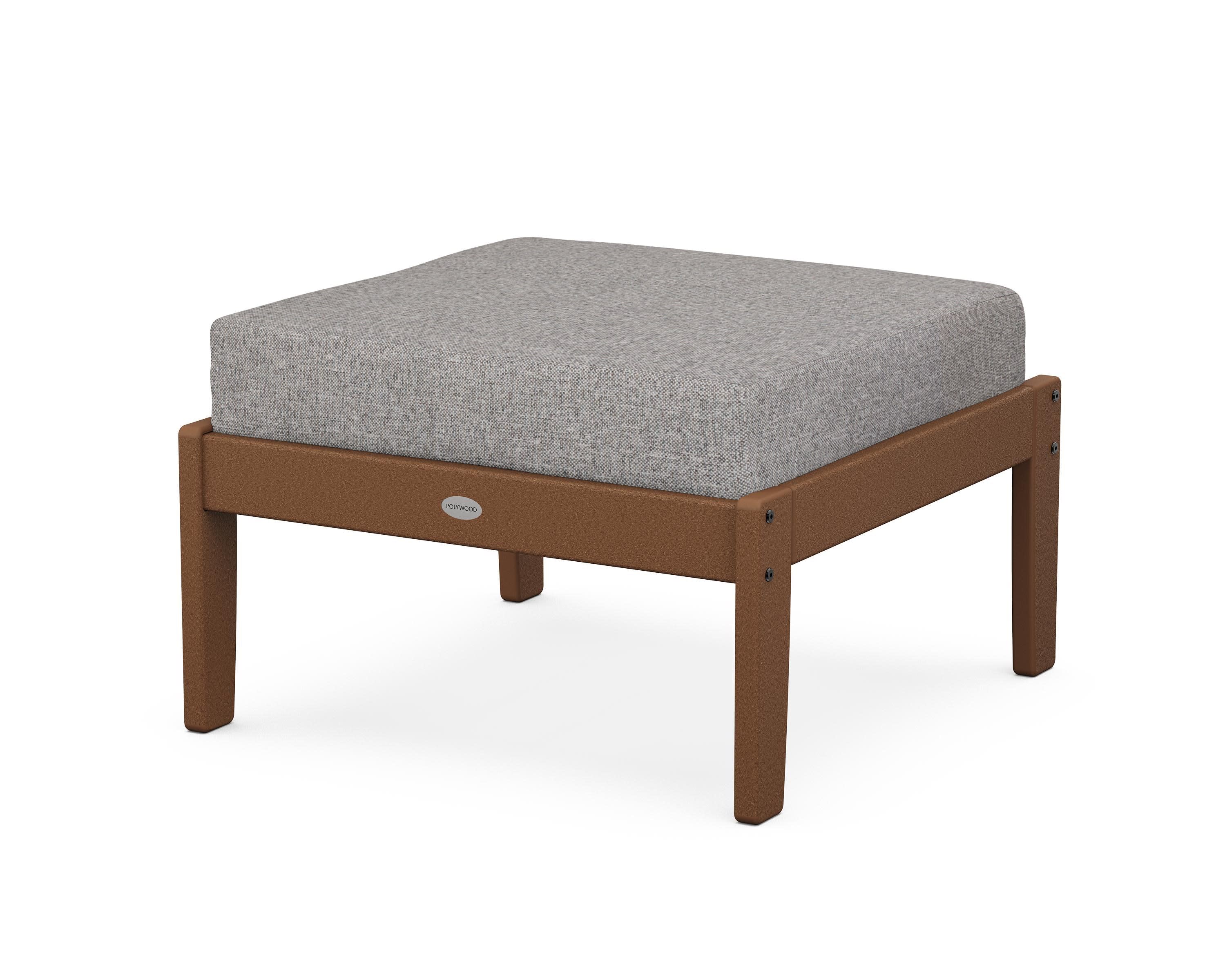 Braxton Deep Seating Ottoman in Teak / Grey Mist