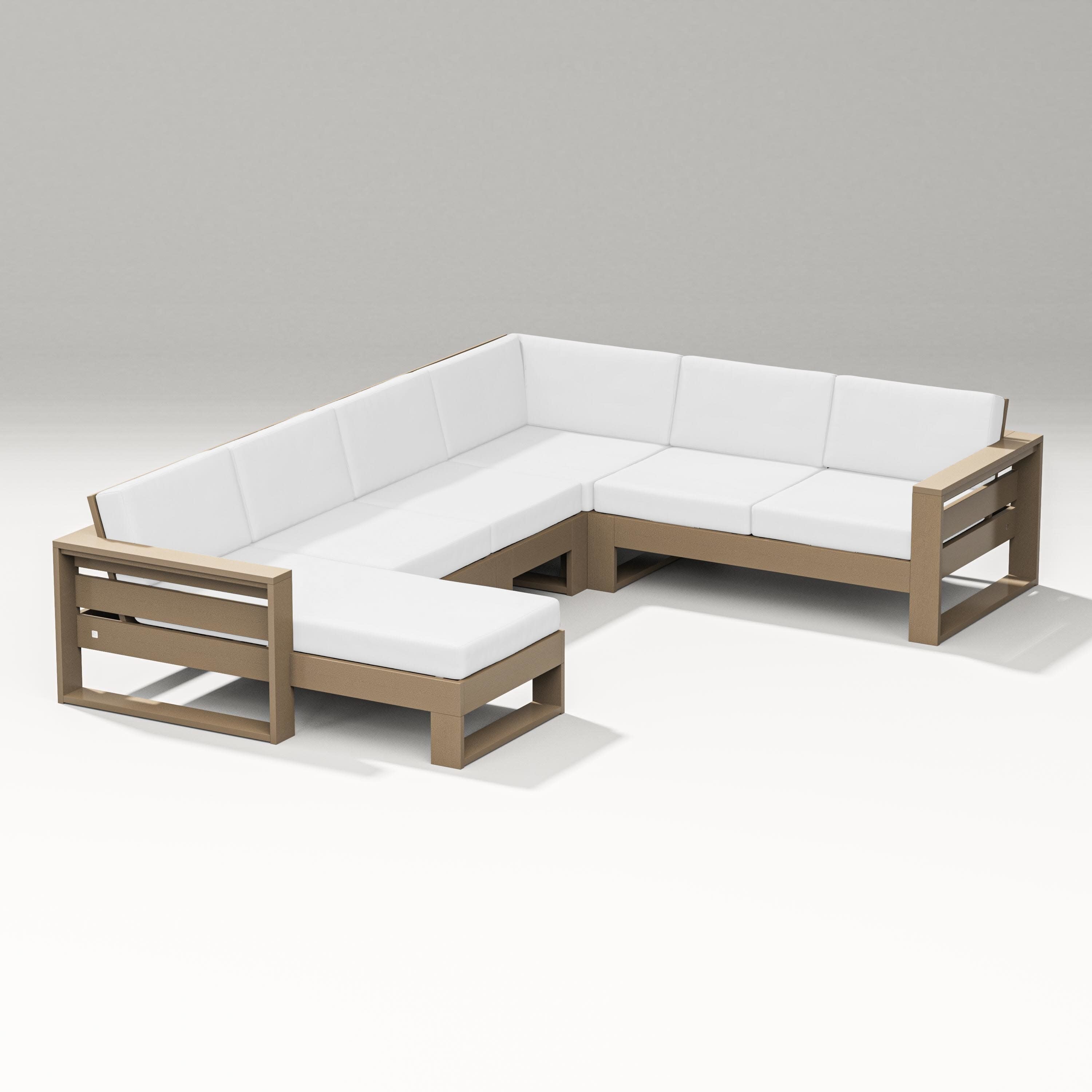 Latitude Corner Sectional with Left Chaise in Vintage Sahara / Natural