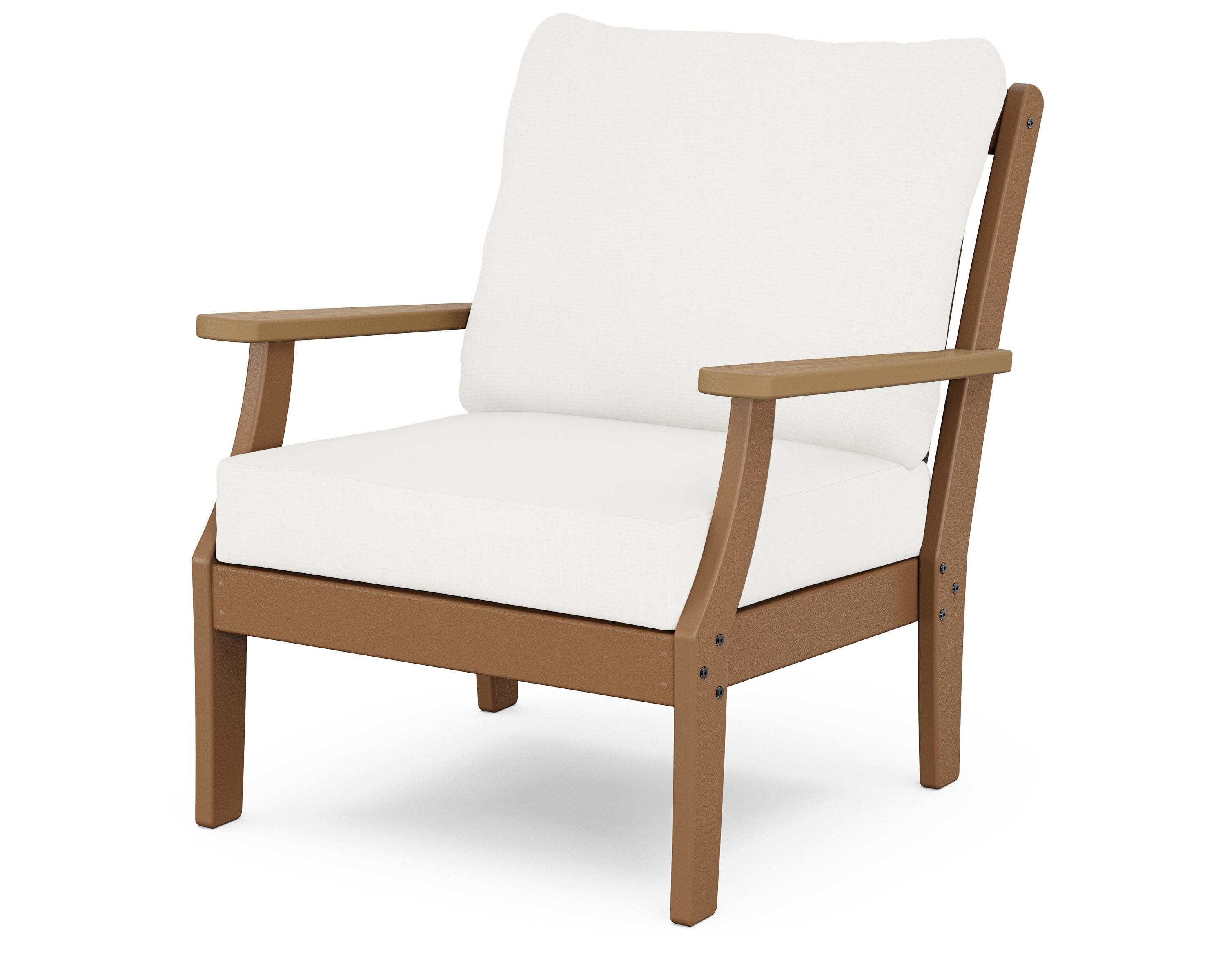 Braxton Deep Seating Chair in Teak / Natural / Natural Linen