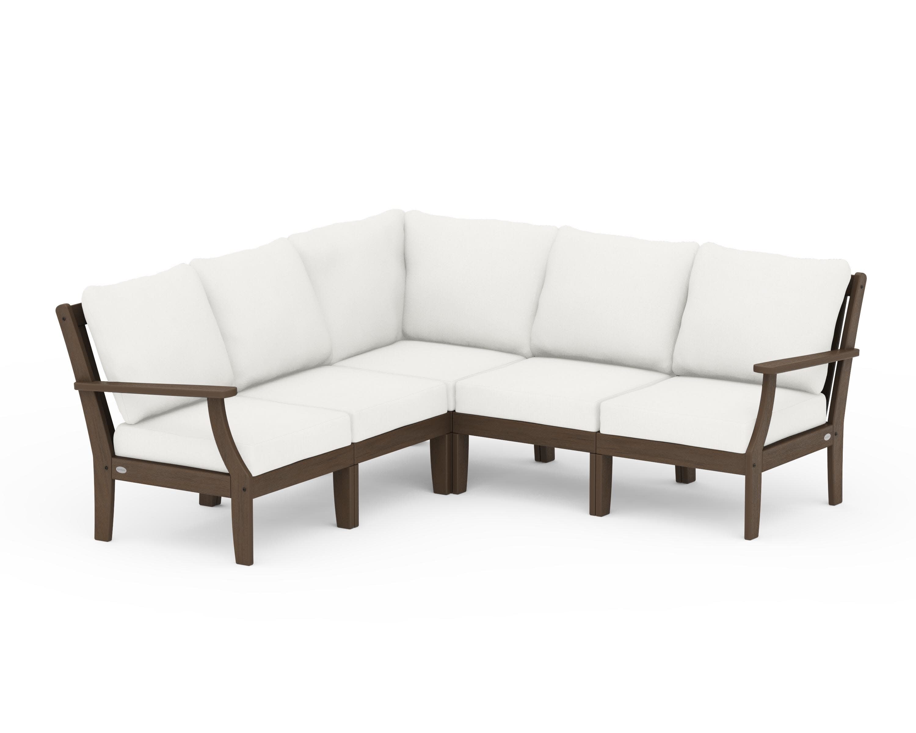 Braxton Modular 5-Piece Deep Seating Set in Kona / Natural Linen