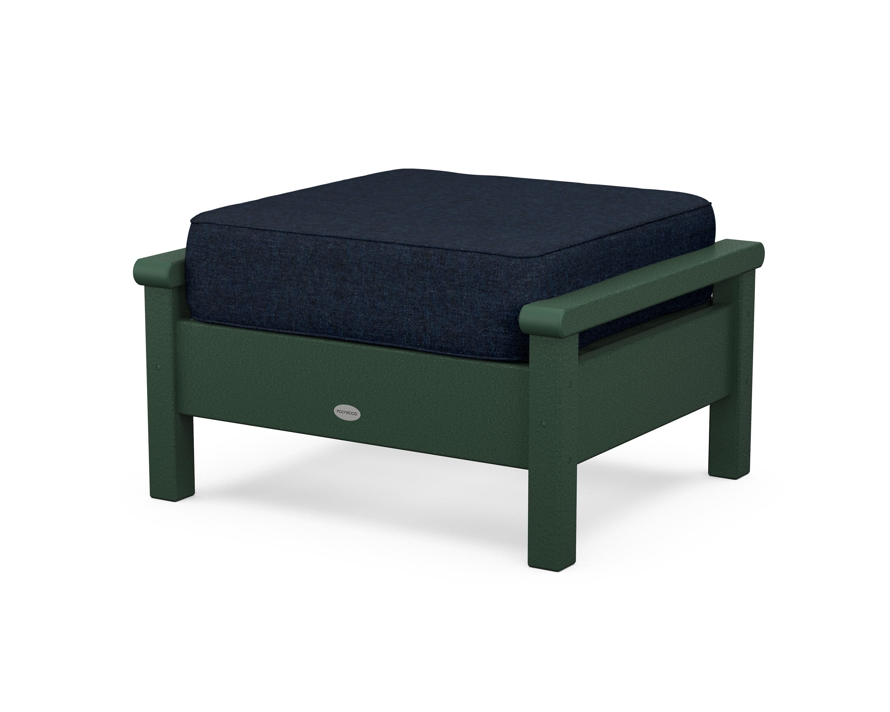 Harbour Deep Seating Ottoman in Green / Marine Indigo