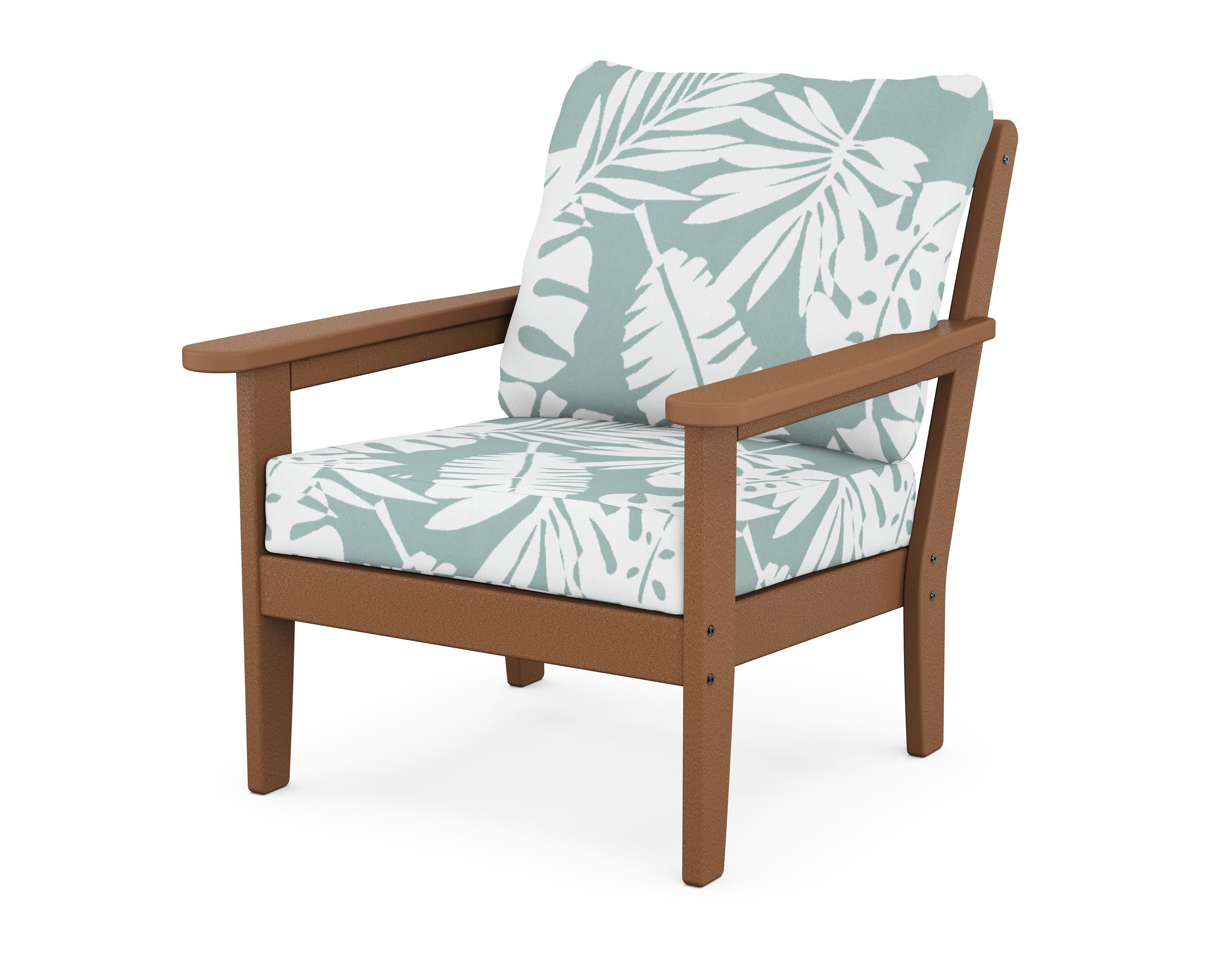 Cottage Deep Seating Chair in Teak / Leaf Glacier Spa