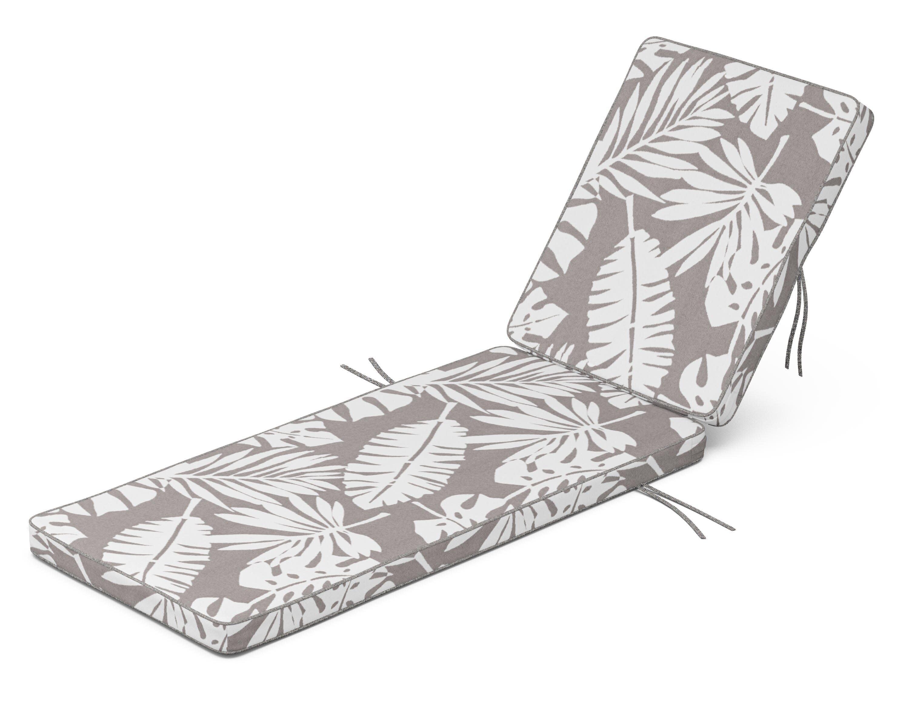 Acadia Chaise Cushion in Leaf Grey Mist