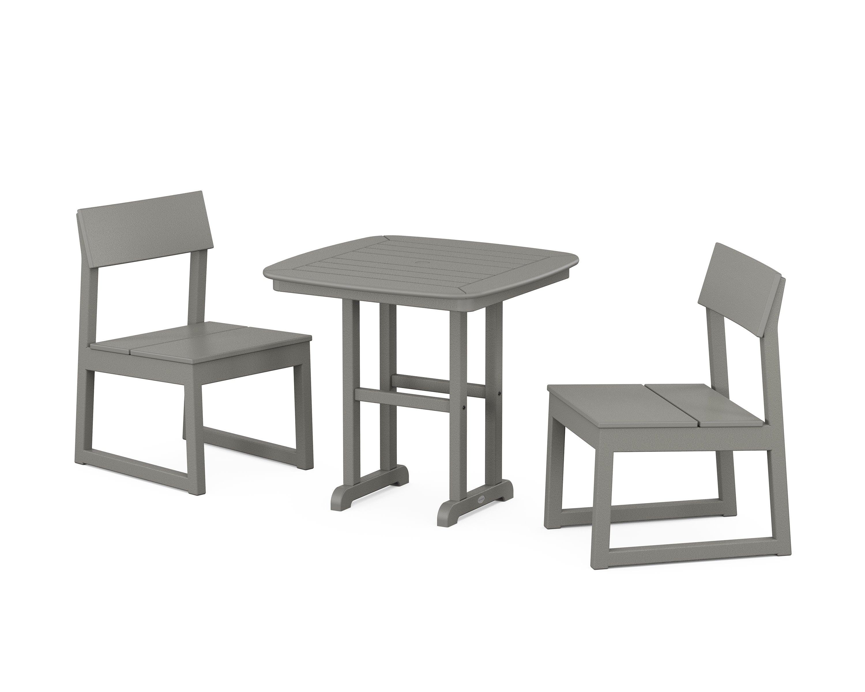 EDGE Side Chair 3-Piece Dining Set in Slate Grey