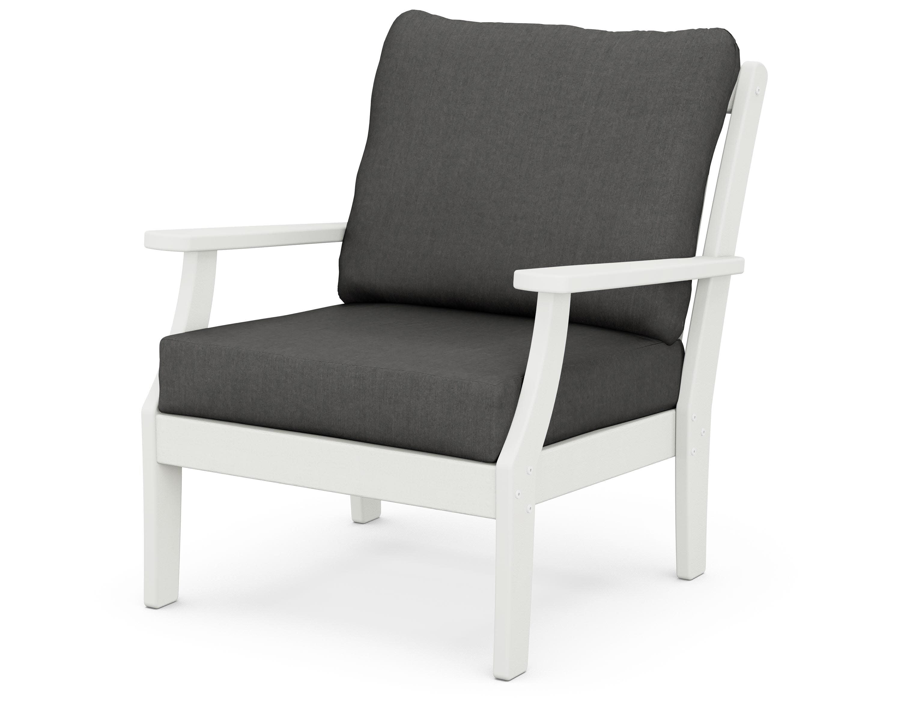 Braxton Deep Seating Chair in Vintage White / Spectrum Carbon