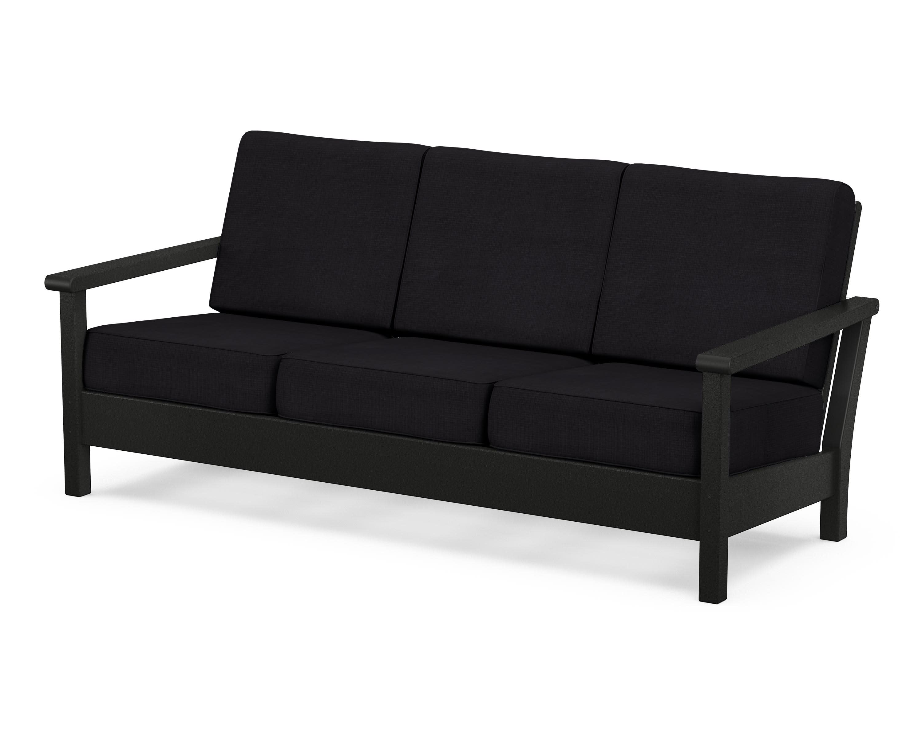 Harbour Deep Seating Sofa in Black / Midnight Linen
