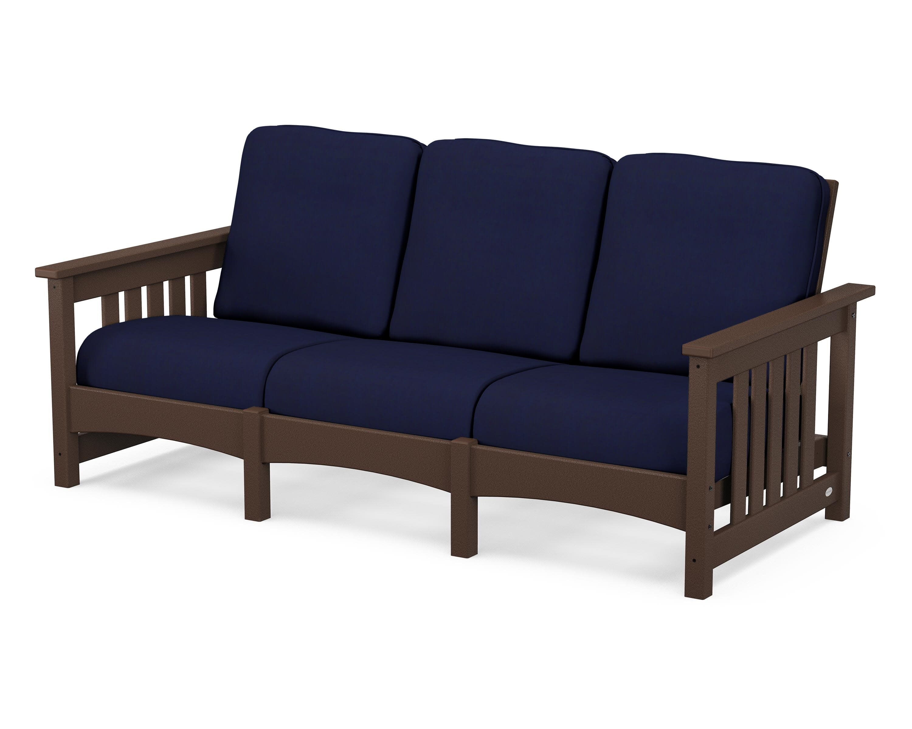 Club Mission Sofa in Mahogany / Navy