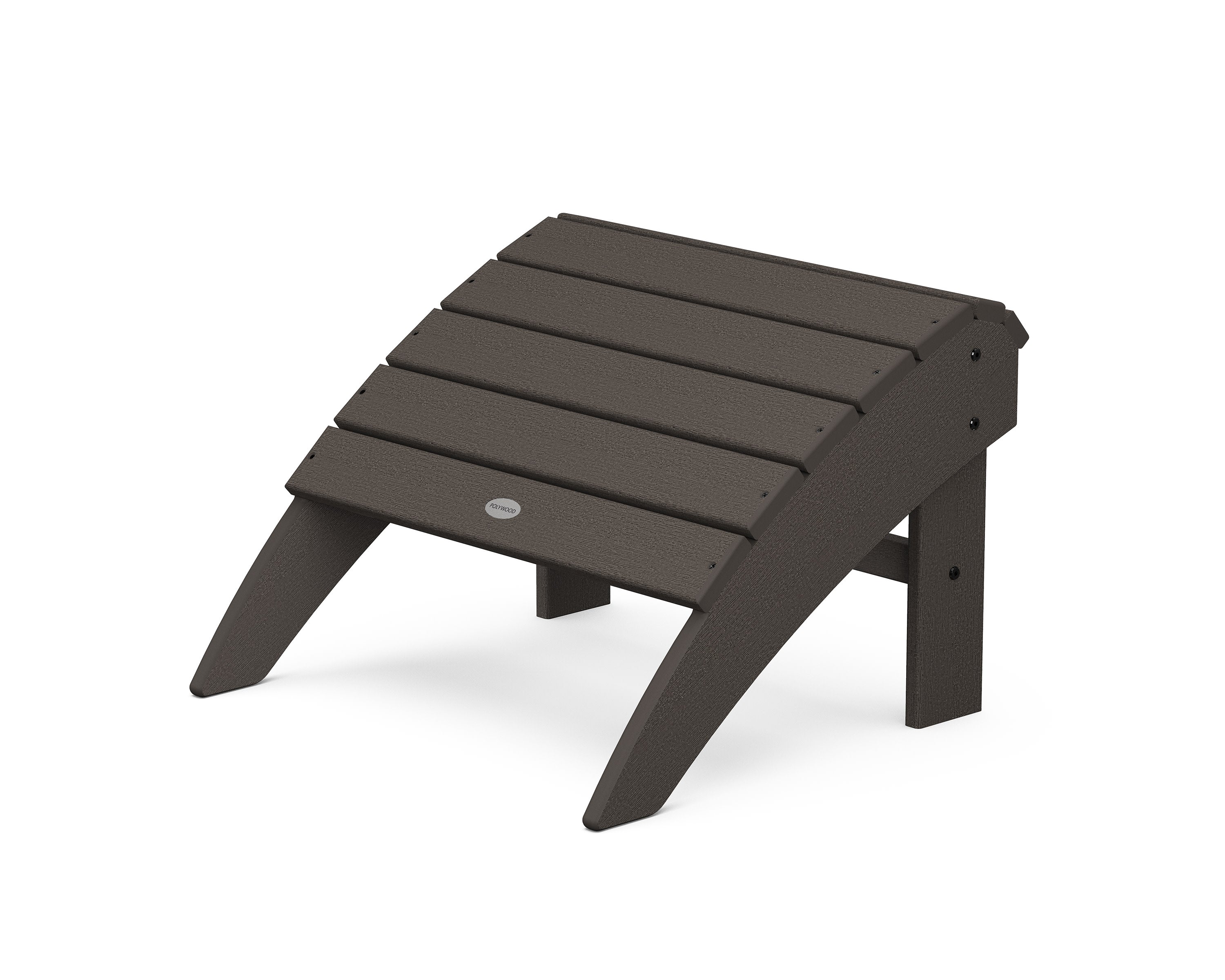 Vineyard Curveback Adirondack Ottoman in Vintage Coffee