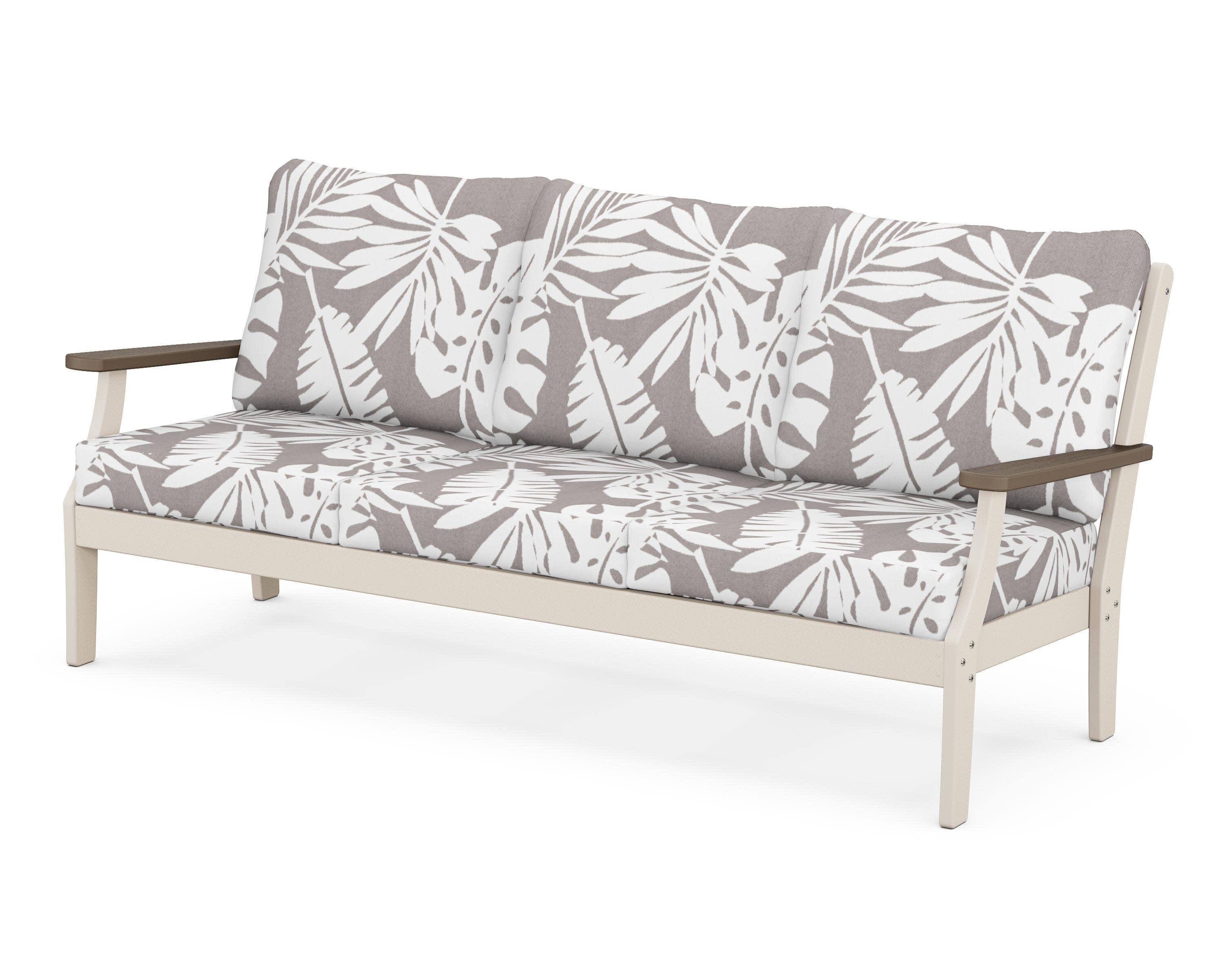 Braxton Deep Seating Sofa in Sand / Kona / Leaf Grey Mist