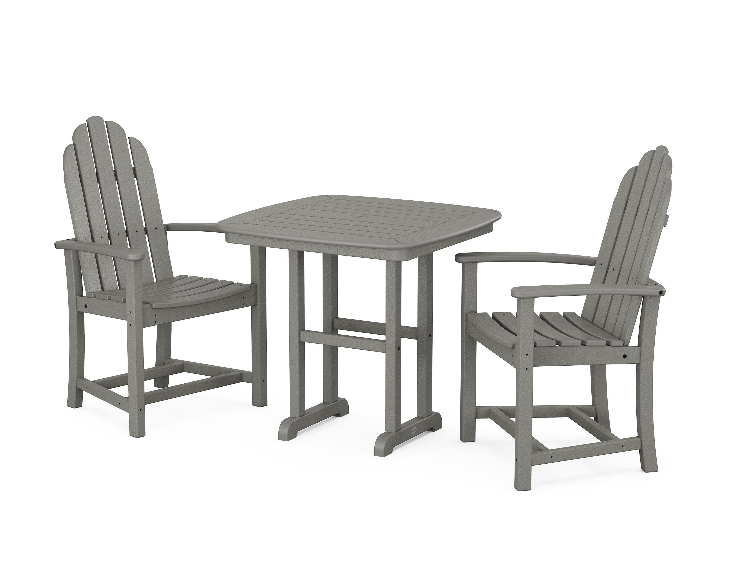 Classic Adirondack 3-Piece Dining Set in Slate Grey