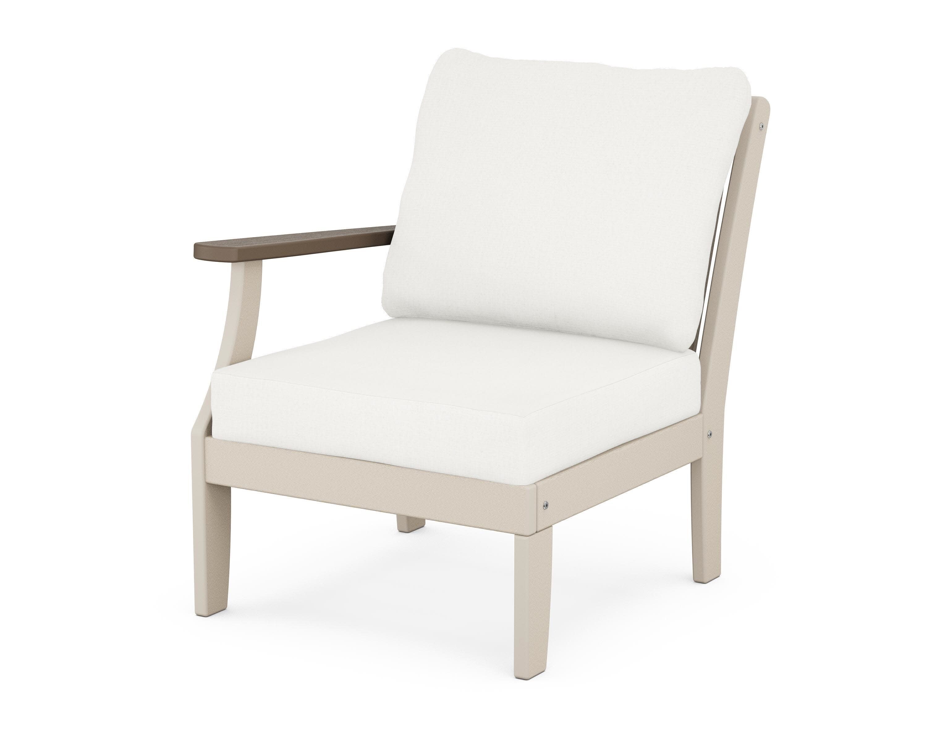 Braxton Modular Left Arm Chair in Sand / Kona / Natural Linen