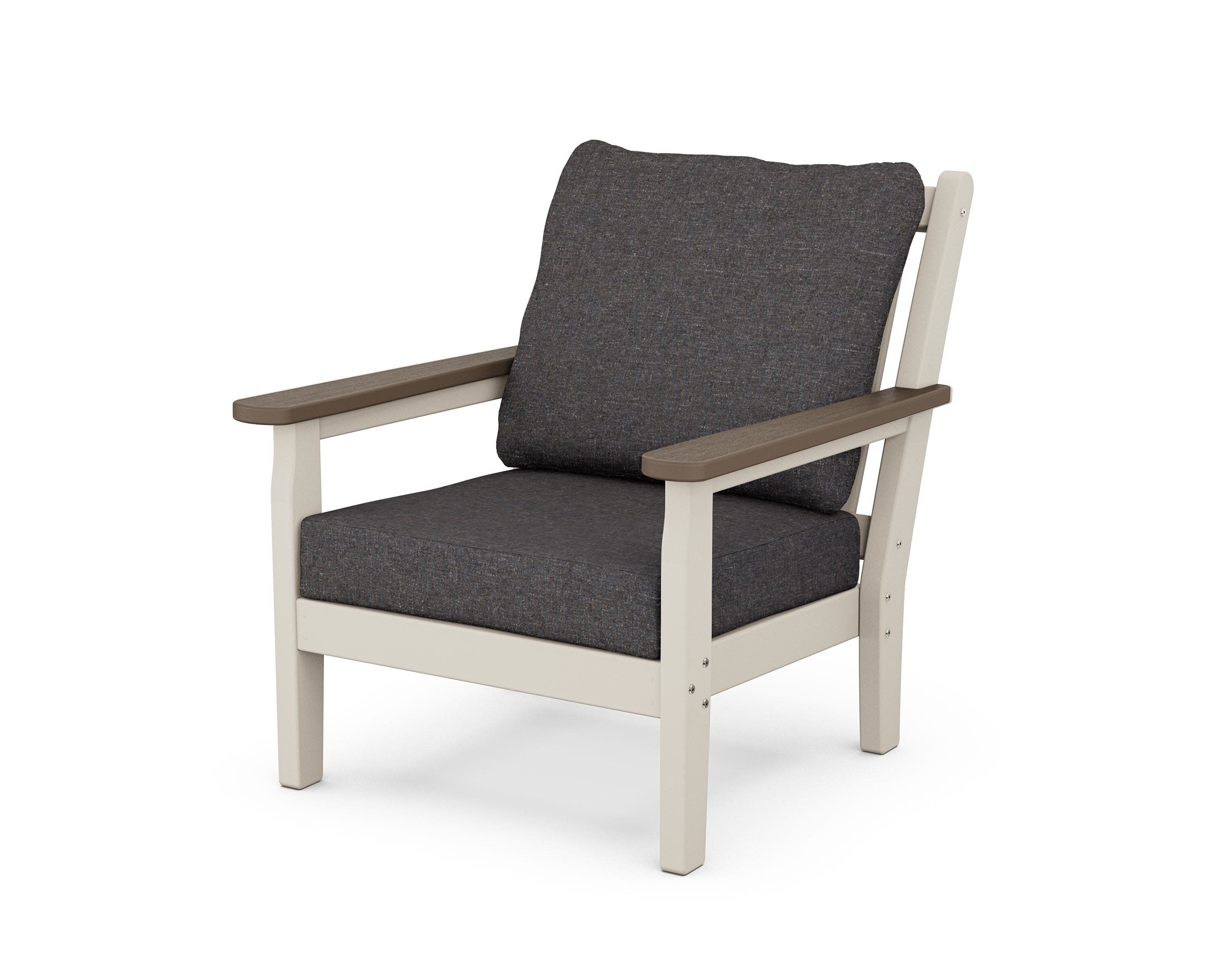 Chippendale Deep Seating Chair in Sand / Kona / Ash Charcoal