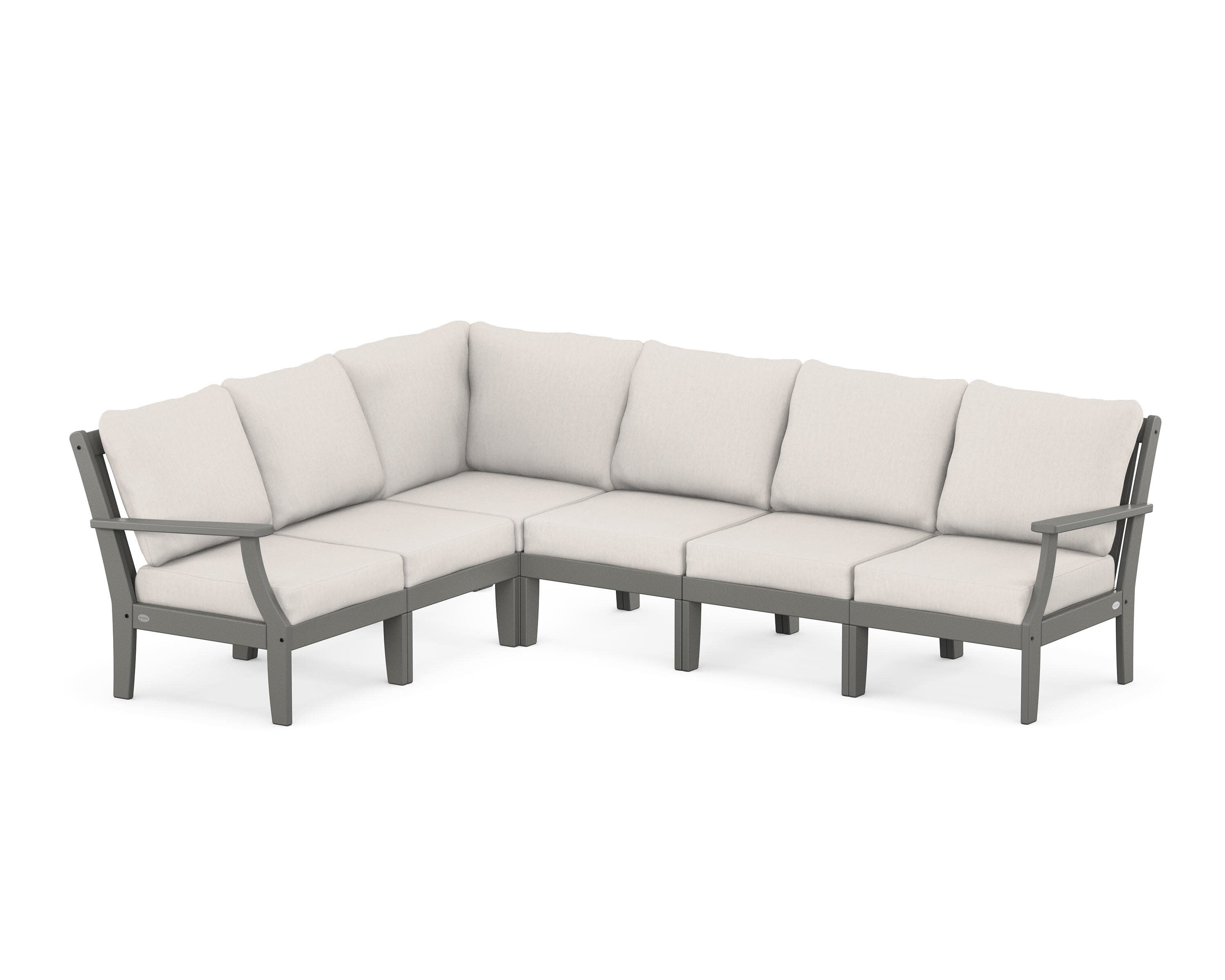 Braxton Modular 6-Piece Deep Seating Set in Slate Grey / Cast Ash