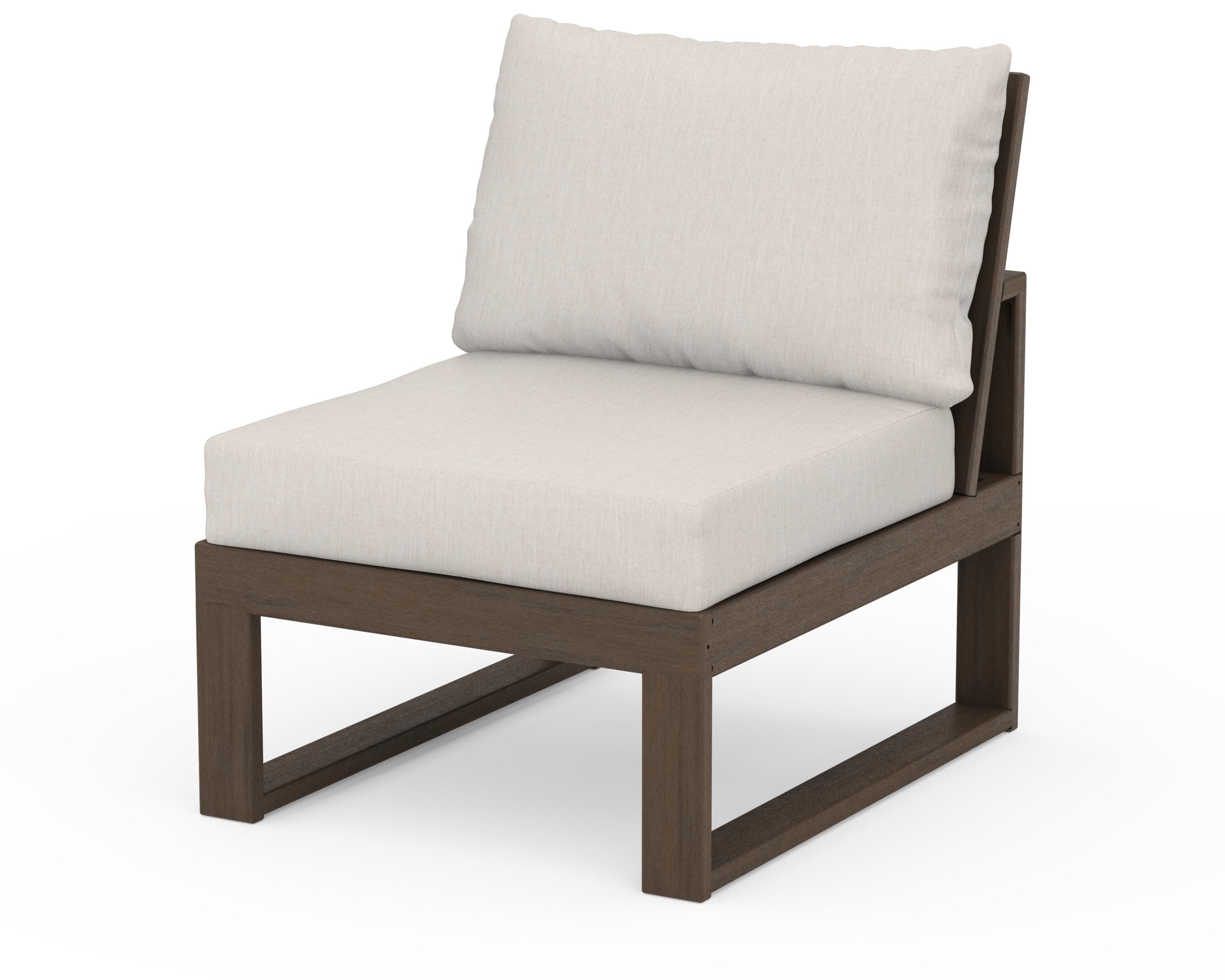 Modular Armless Chair in Kona / Cast Ash