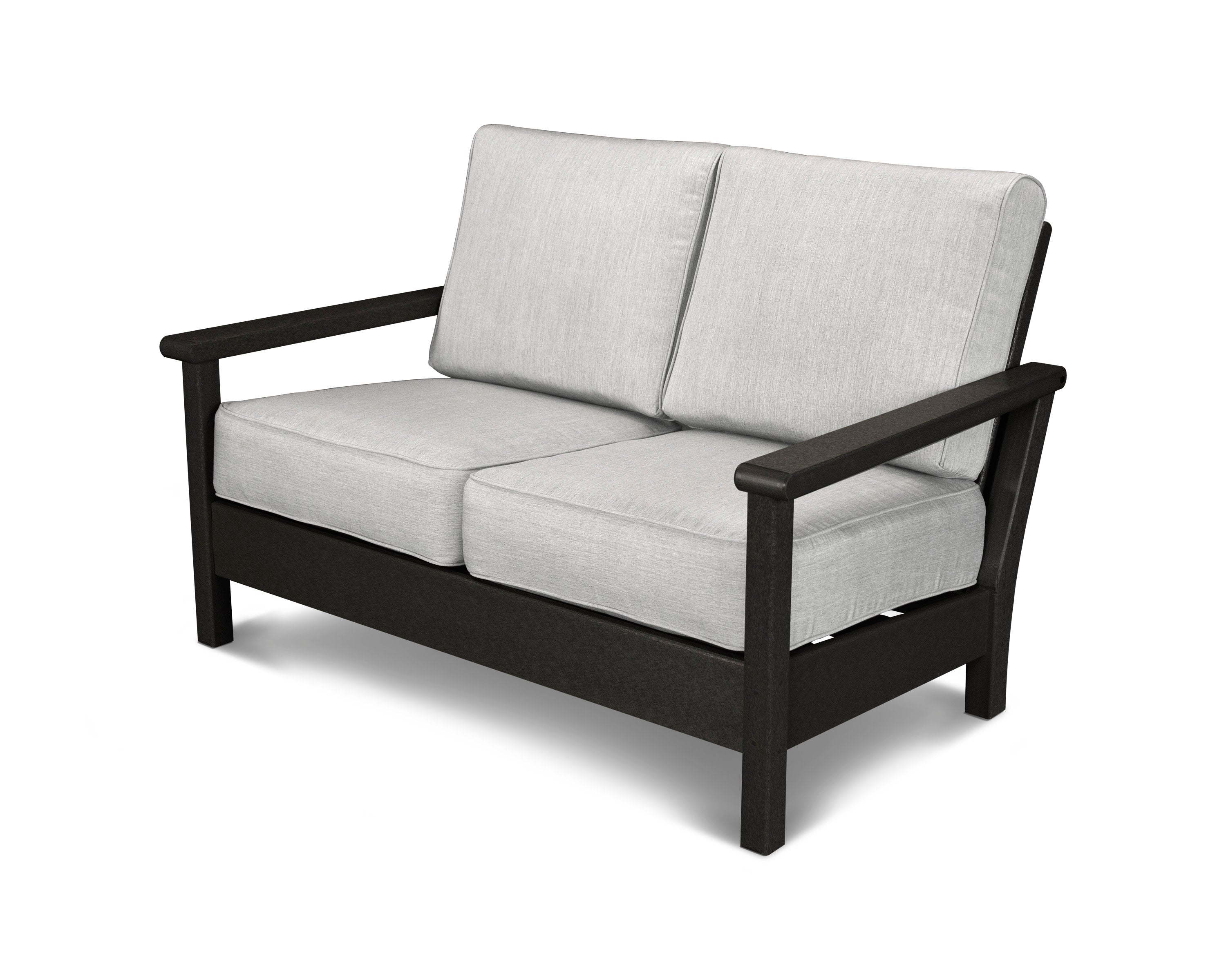Harbour Deep Seating Loveseat in Black / Granite