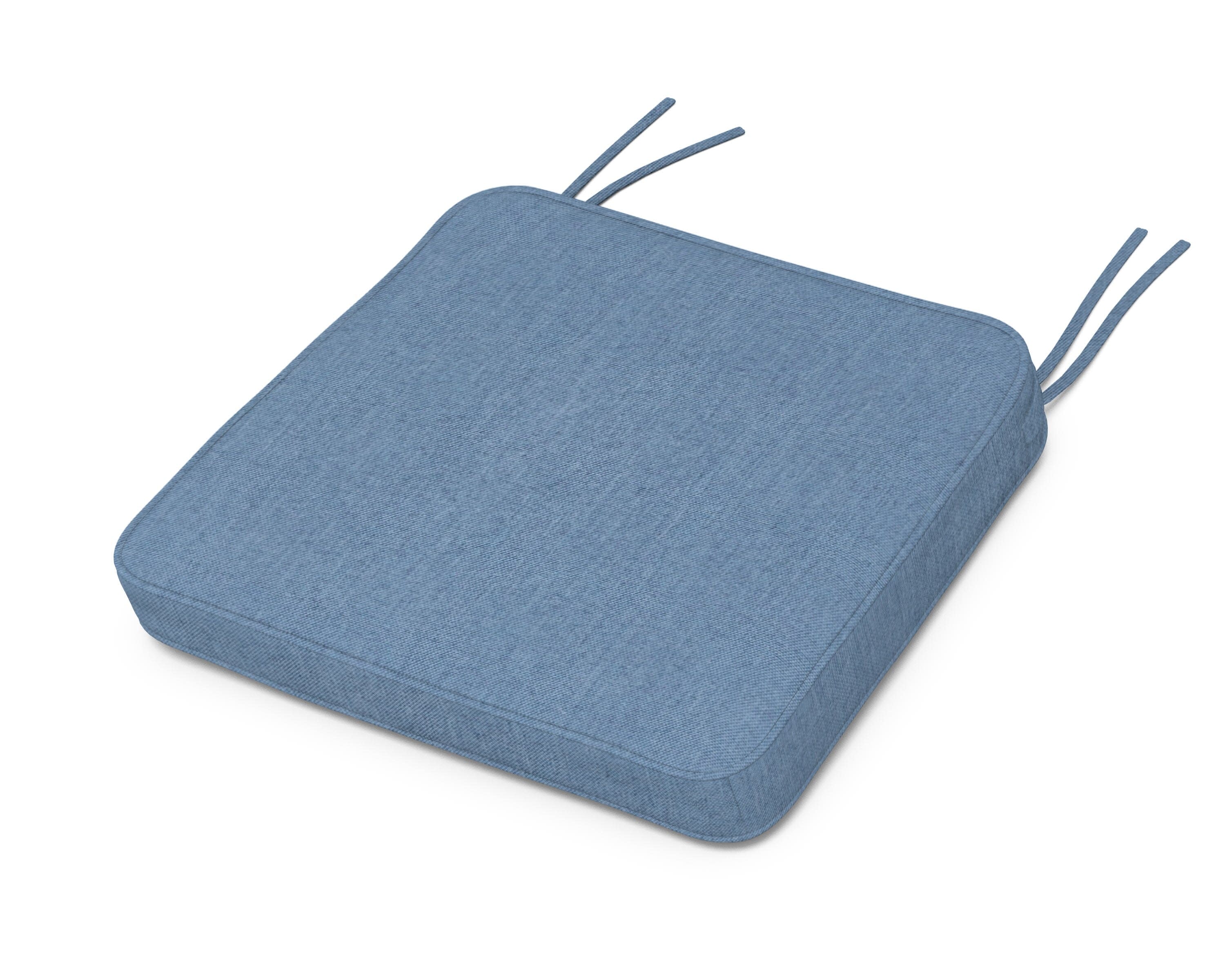 Chinoiserie Arm Chair Seat Cushion in Sky Blue