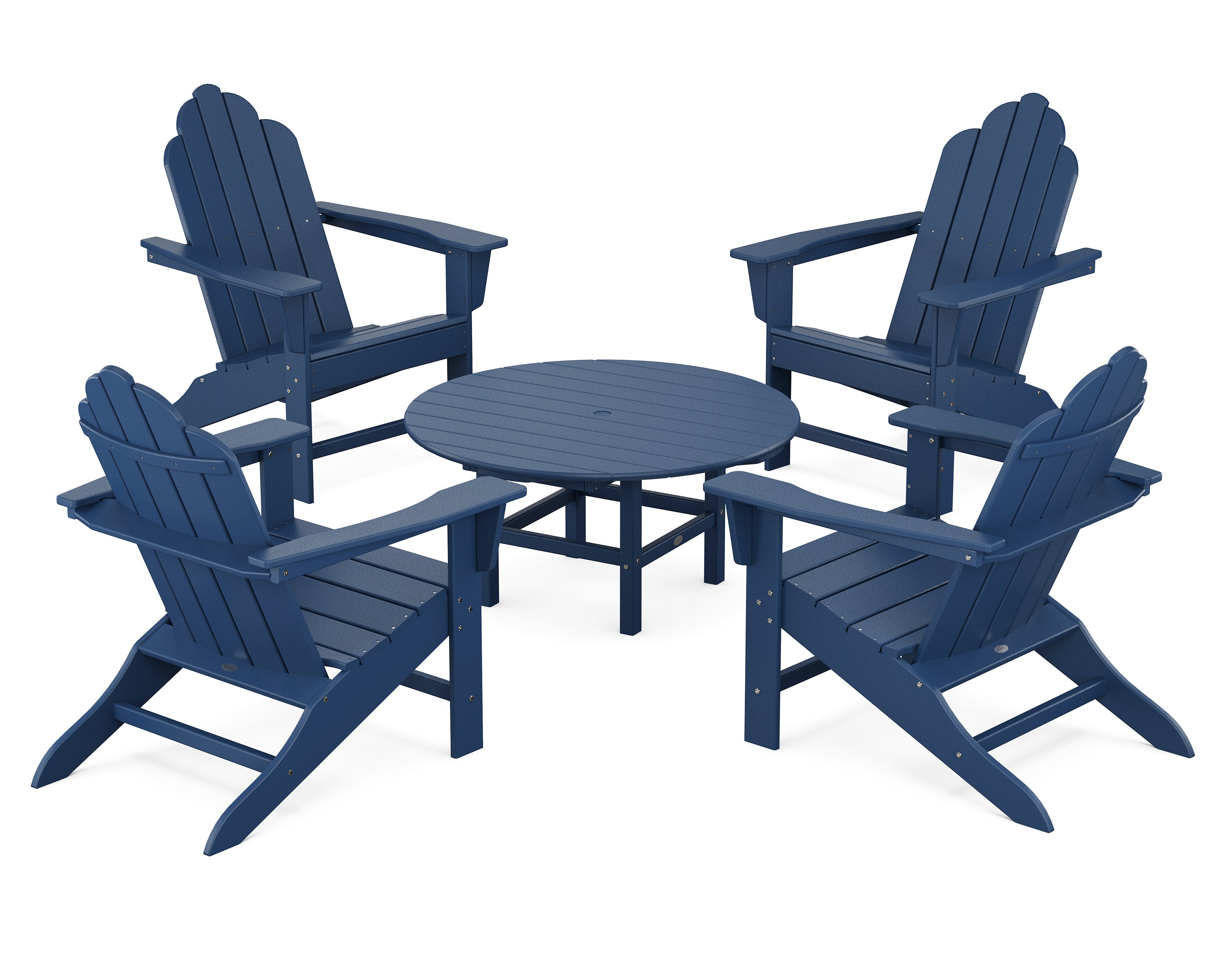 Long Island Adirondack 5-Piece Conversation Group in Navy