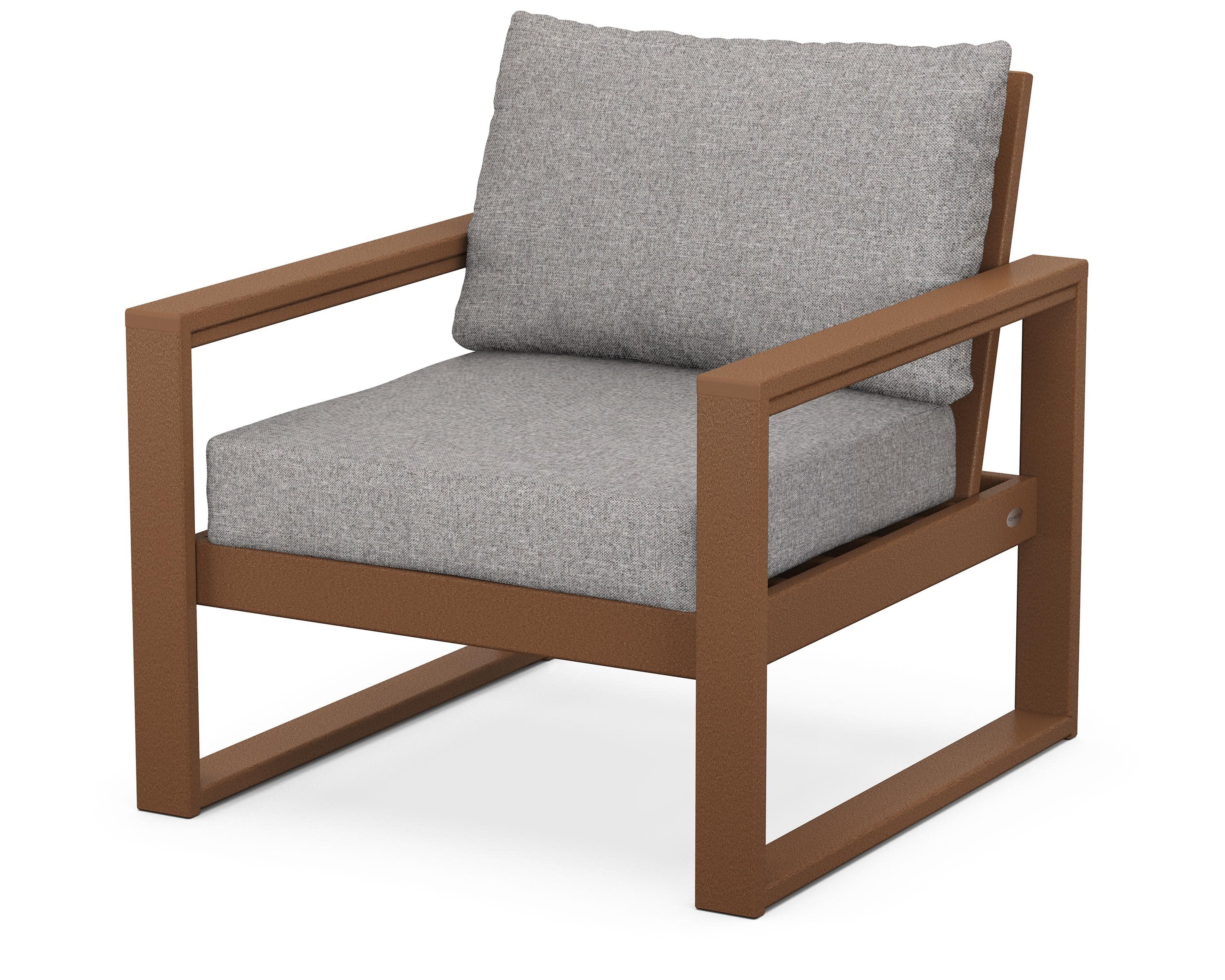 EDGE Club Chair in Teak / Grey Mist