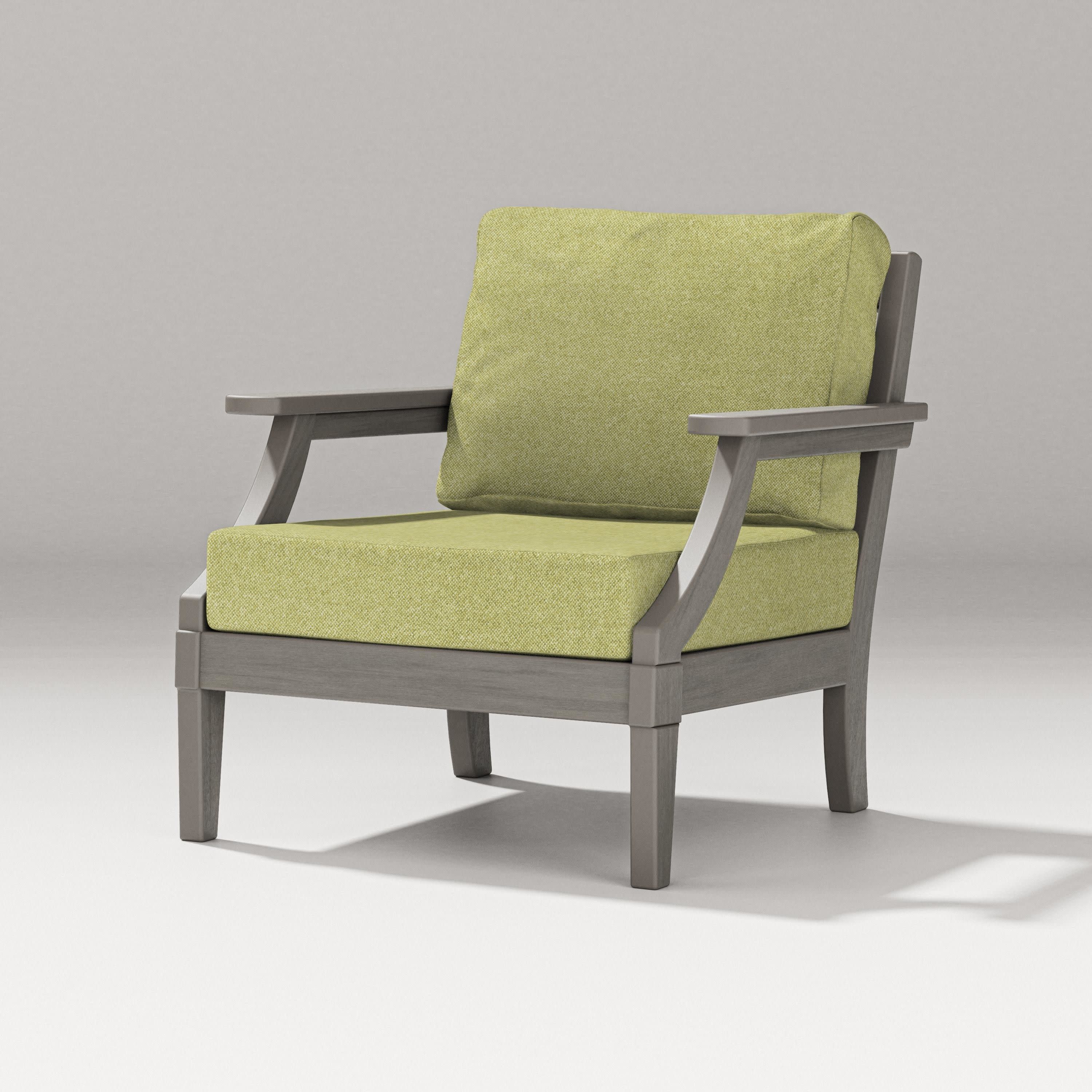 Estate Lounge Chair in Driftwood / Chartreuse Boucle