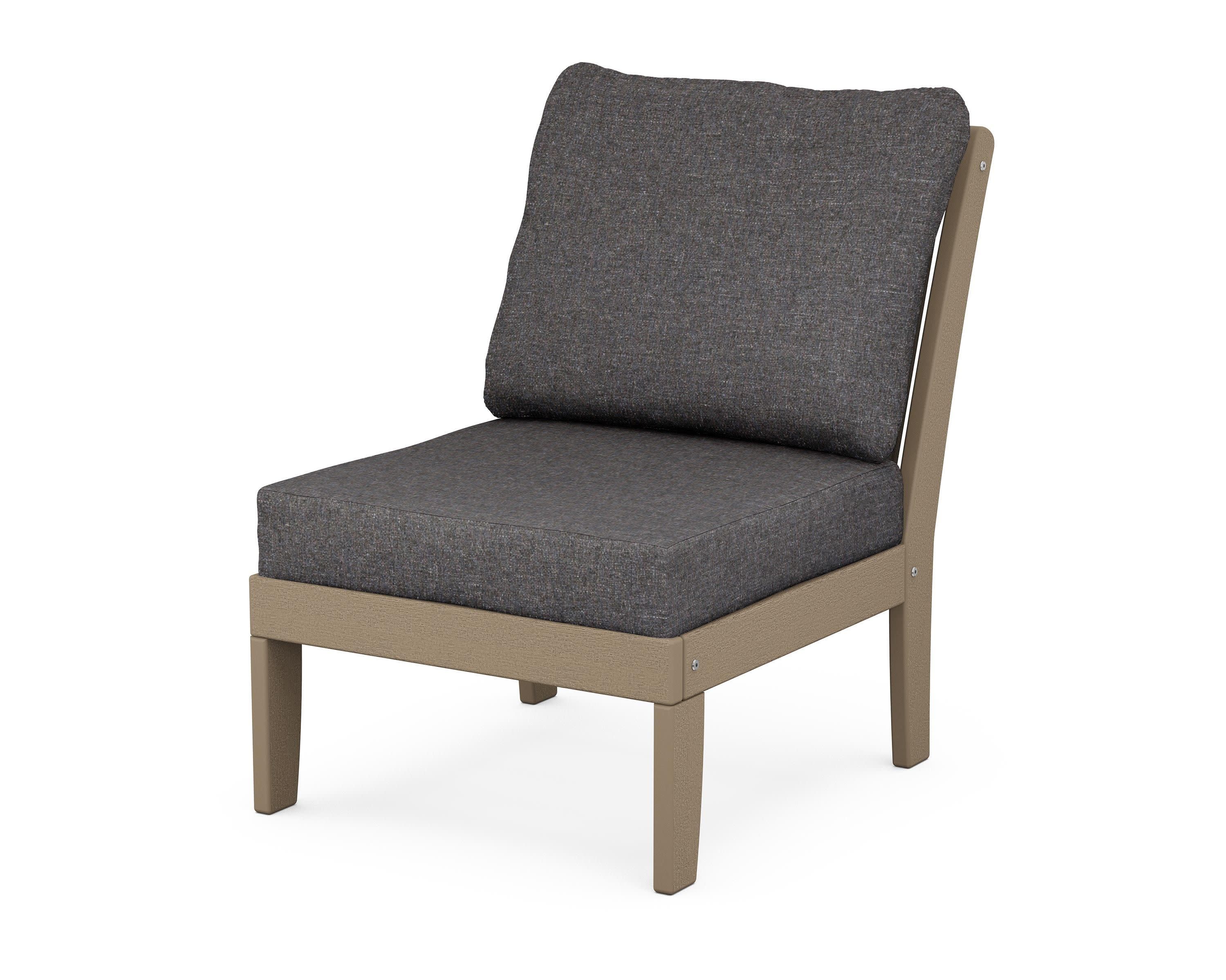Braxton Modular Armless Chair in Vintage Sahara / Ash Charcoal