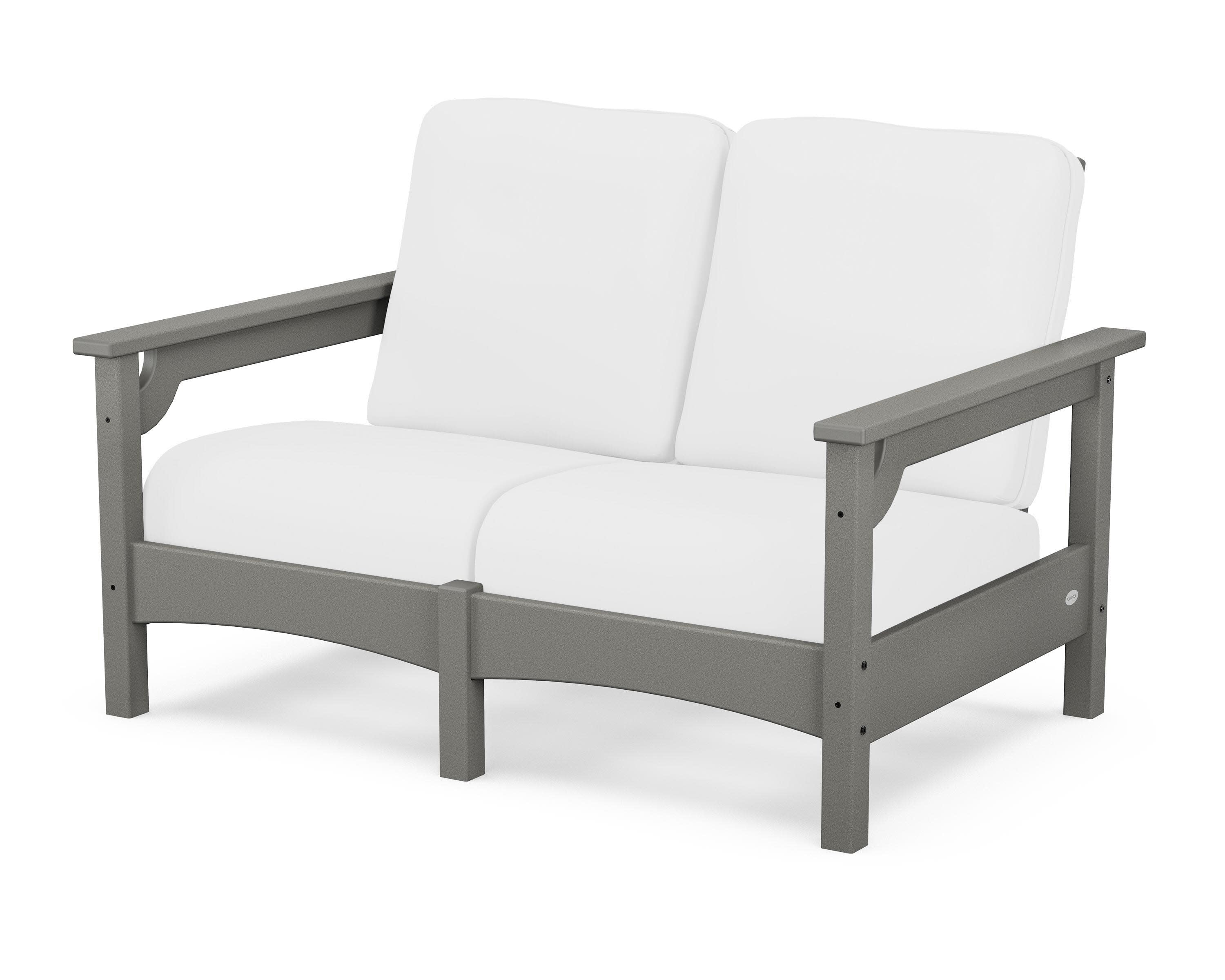 Club Loveseat in Slate Grey / Natural