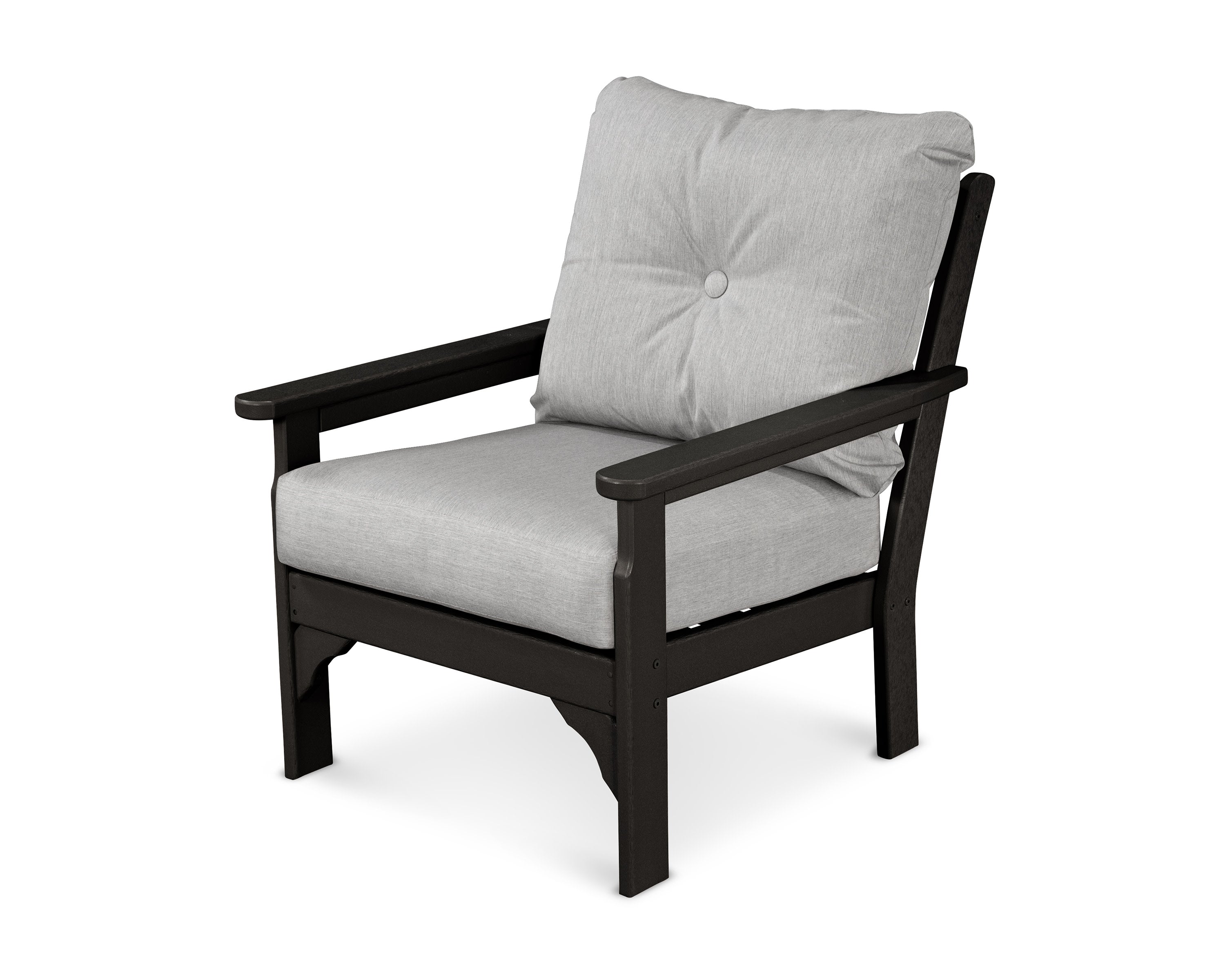 Vineyard Deep Seating Chair in Black / Granite