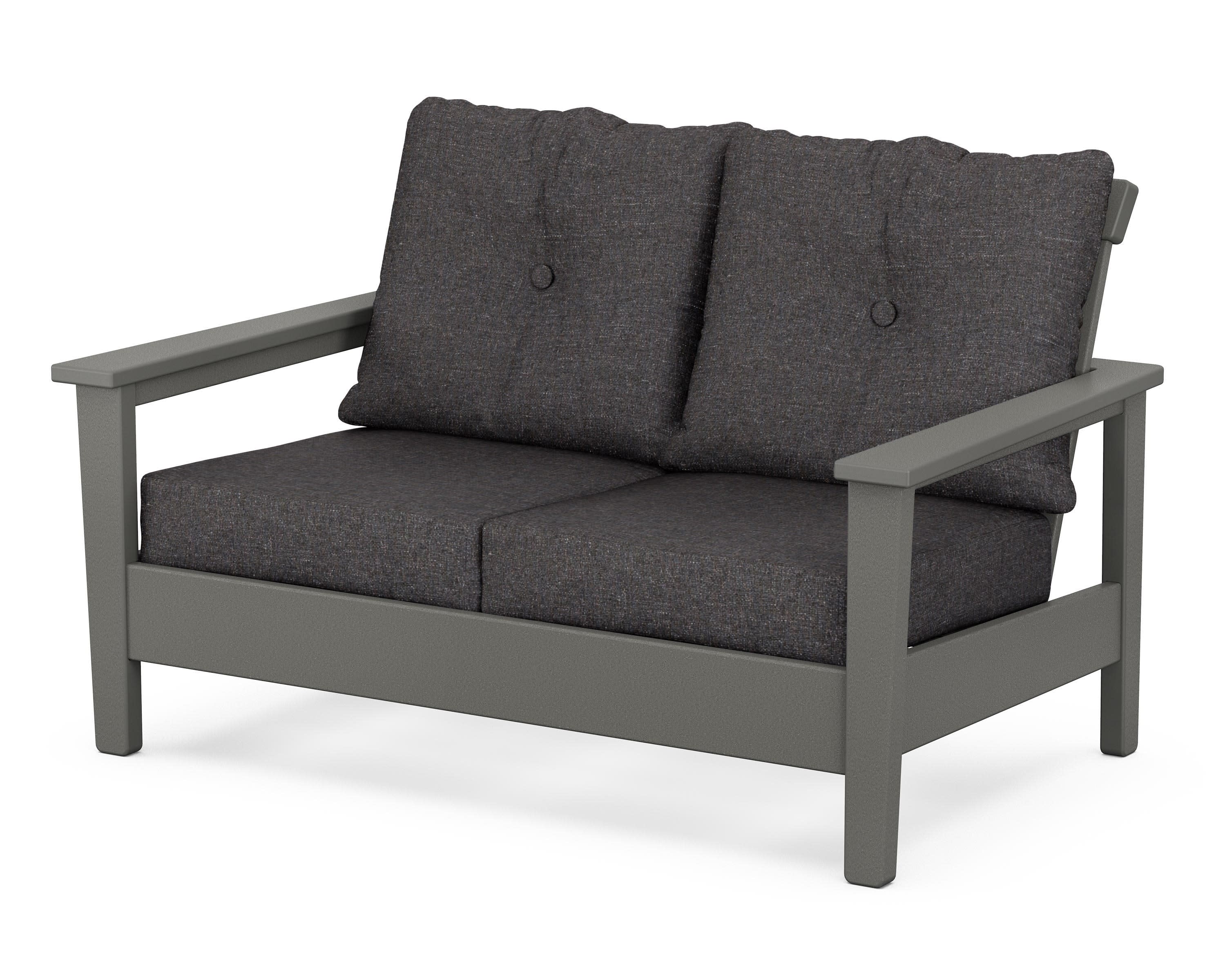 Prescott Deep Seating Loveseat in Slate Grey / Ash Charcoal