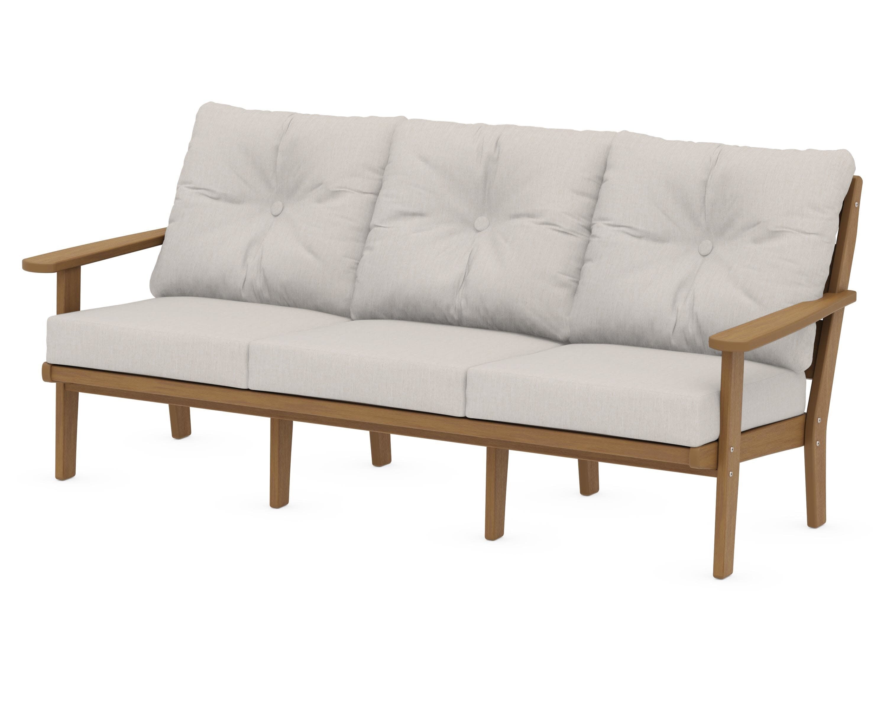 Lakeside Deep Seating Sofa in Natural / Cast Ash
