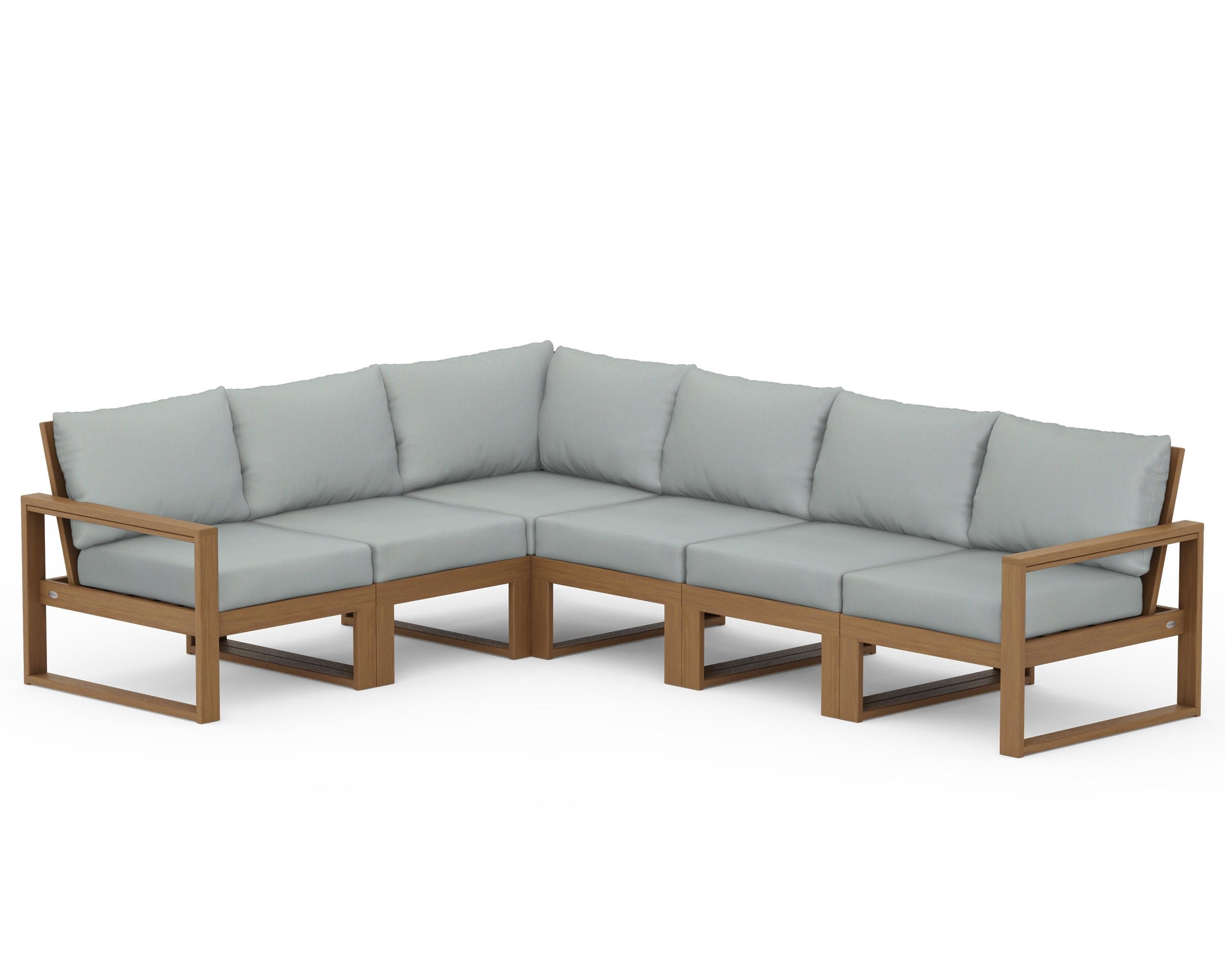 EDGE 6-Piece Modular Deep Seating Set in Natural / Spa