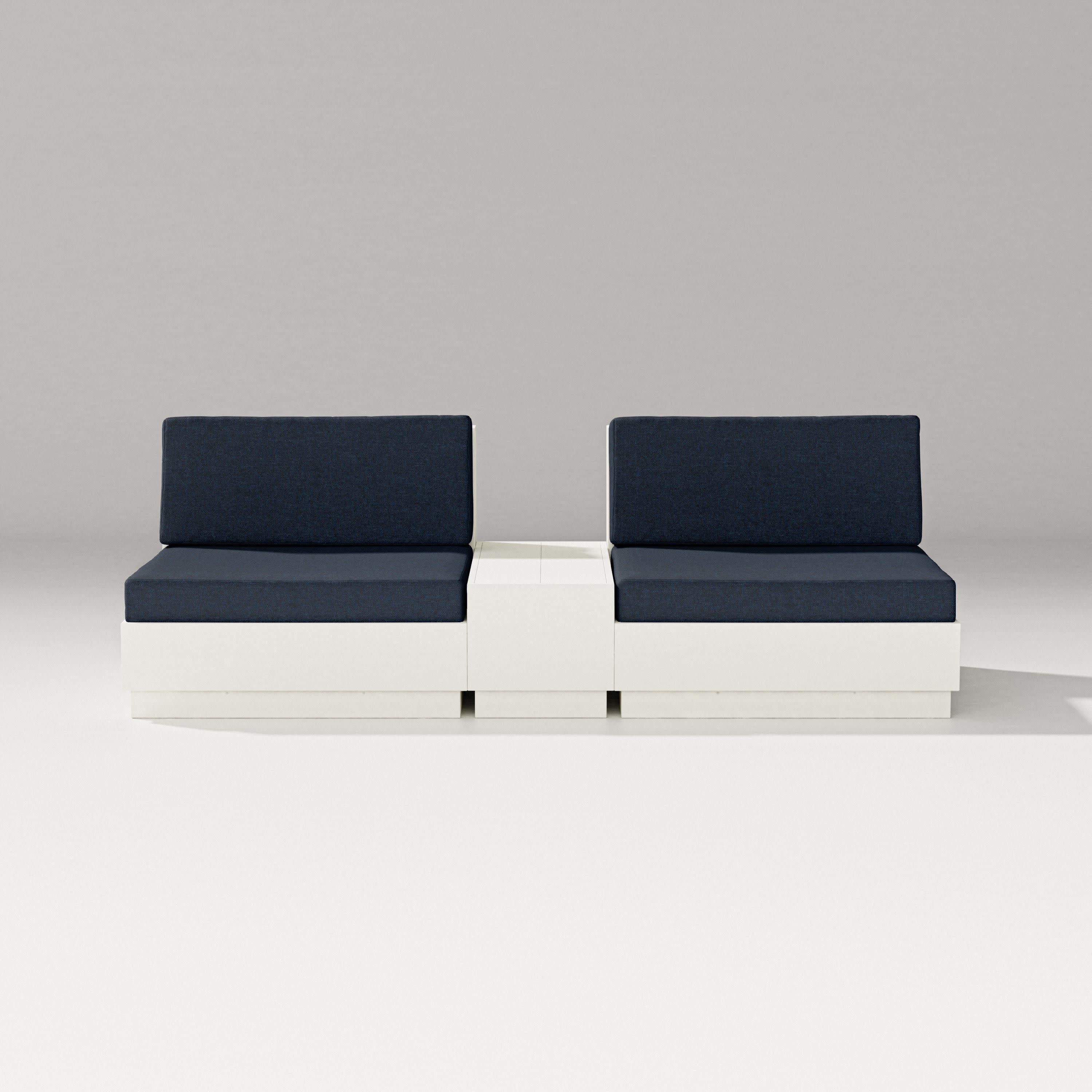 Elevate Lounge Chair Set in Vintage White / Marine Indigo