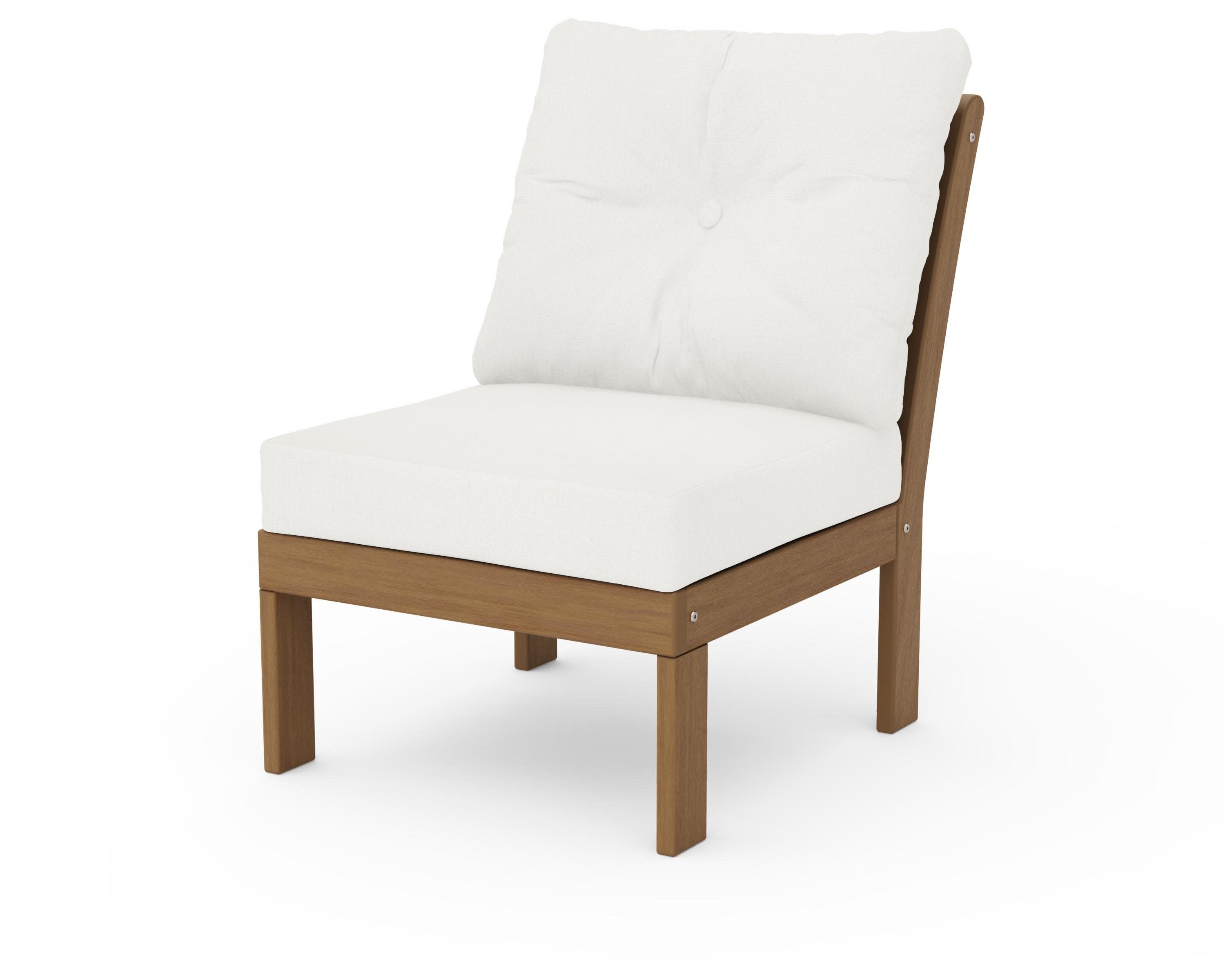 Vineyard Modular Armless Chair in Natural / Natural Linen