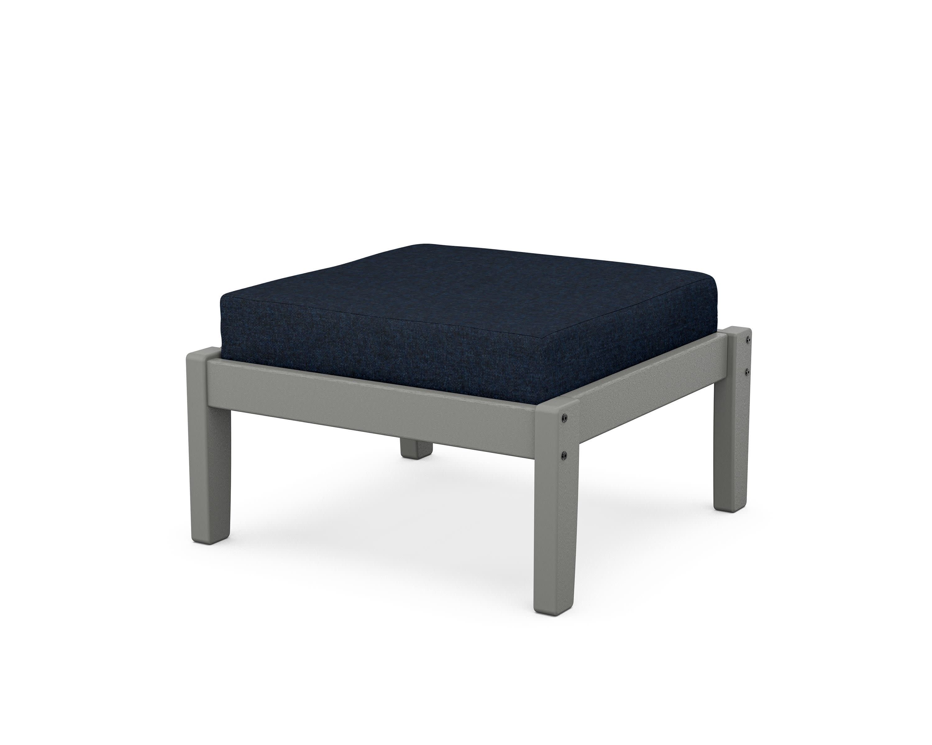 Deep Seating Ottoman in Slate Grey / Marine Indigo