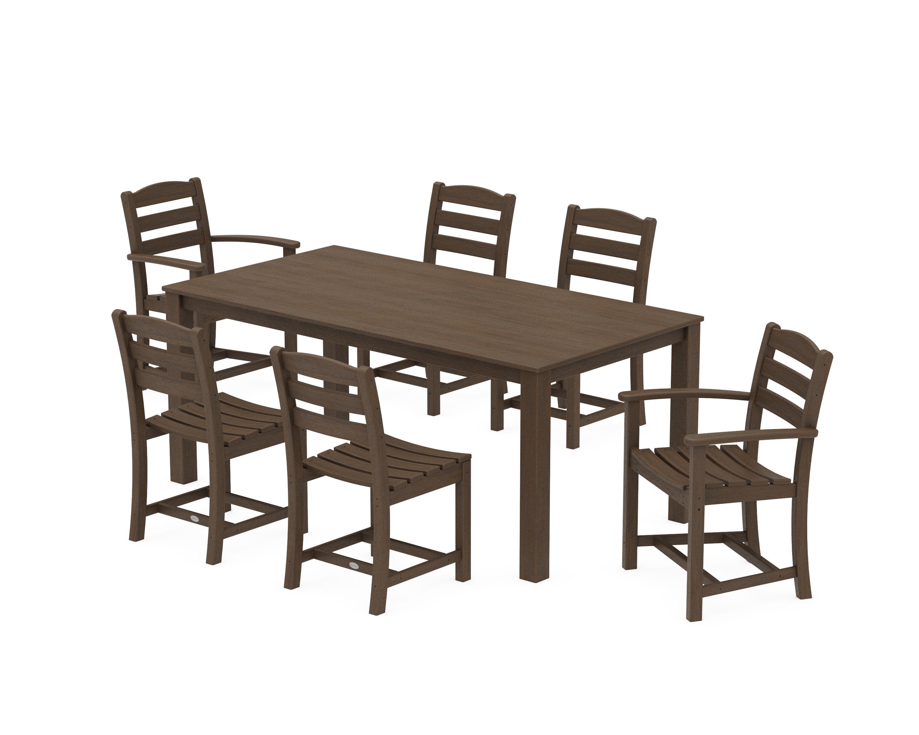 La Casa Cafe' 7-Piece Parsons Dining Set in Kona