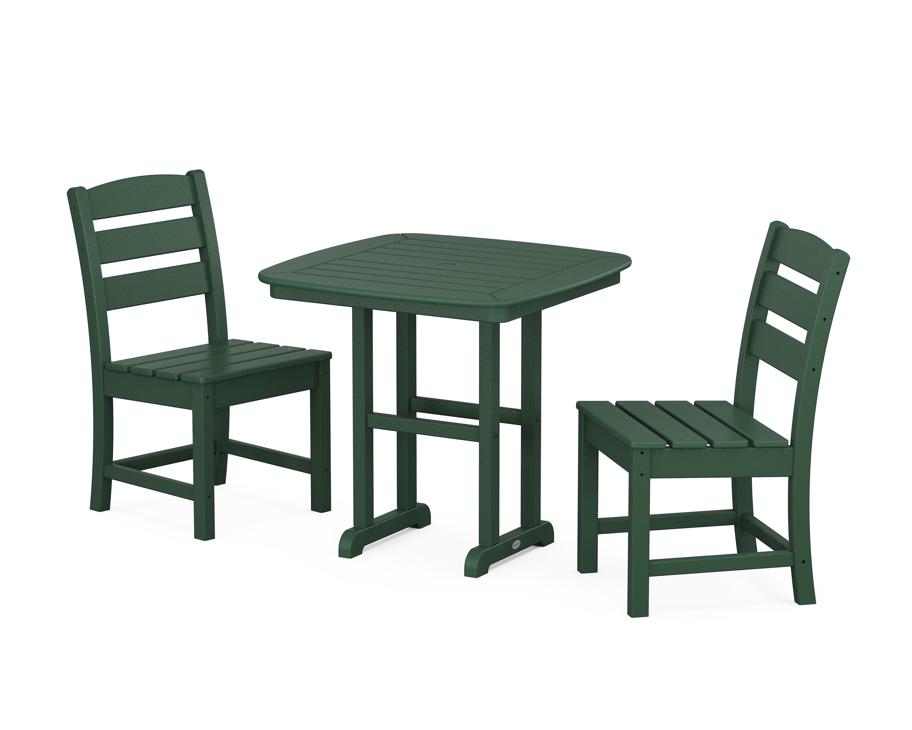 Lakeside Side Chair 3-Piece Dining Set in Green