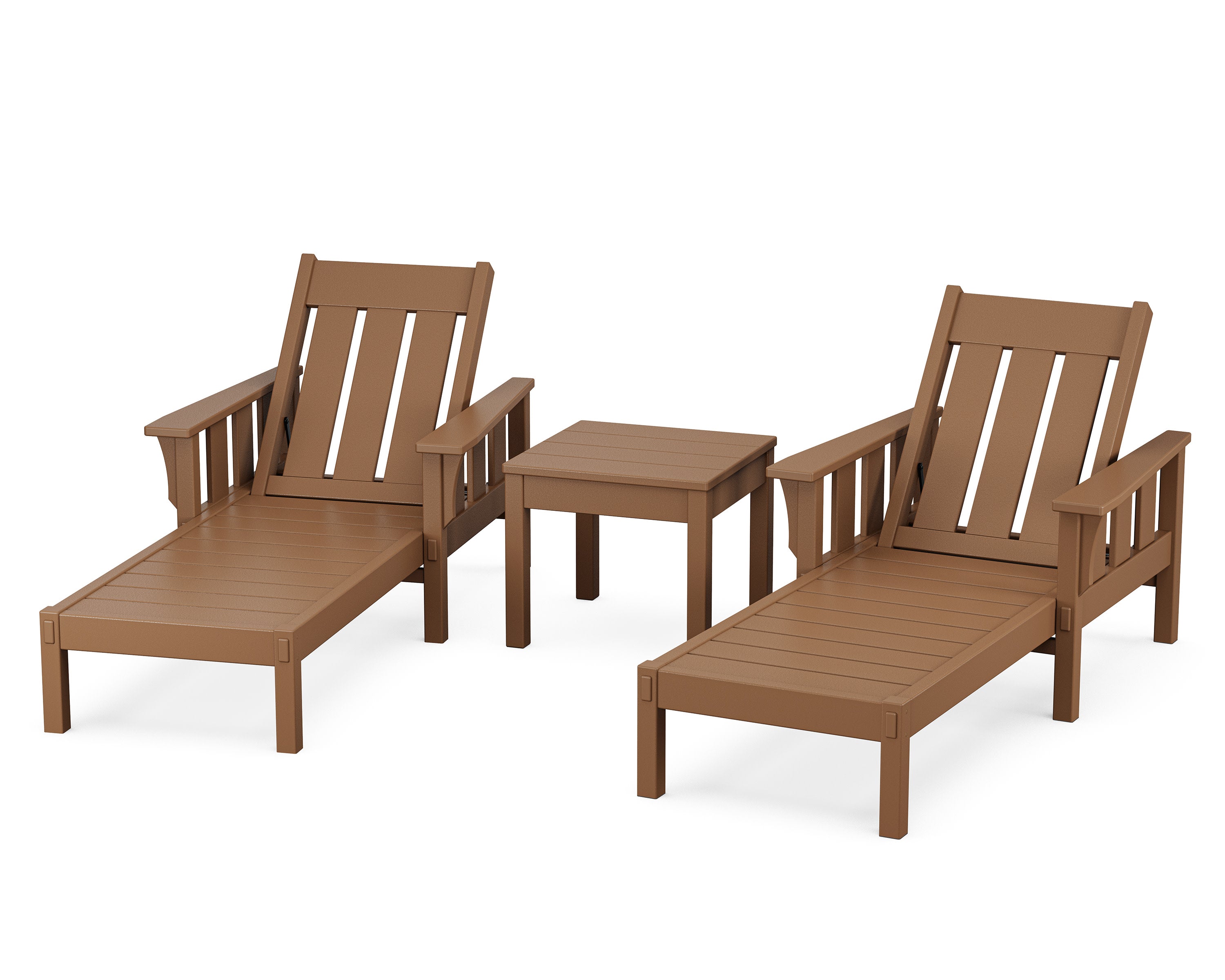 Acadia 3-Piece Chaise Set in Teak