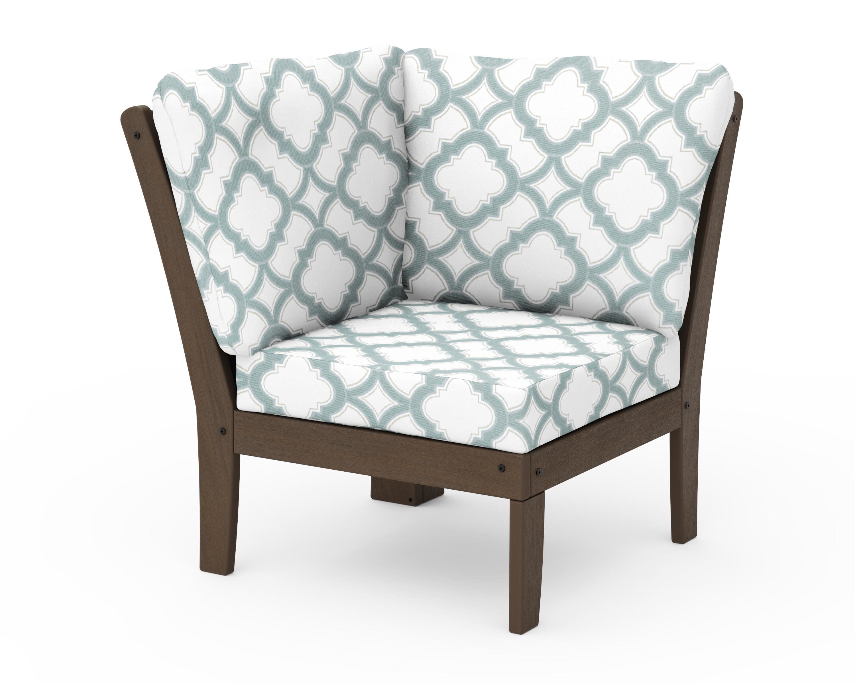 Braxton Modular Corner Chair in Kona / Trellis Glacier Spa