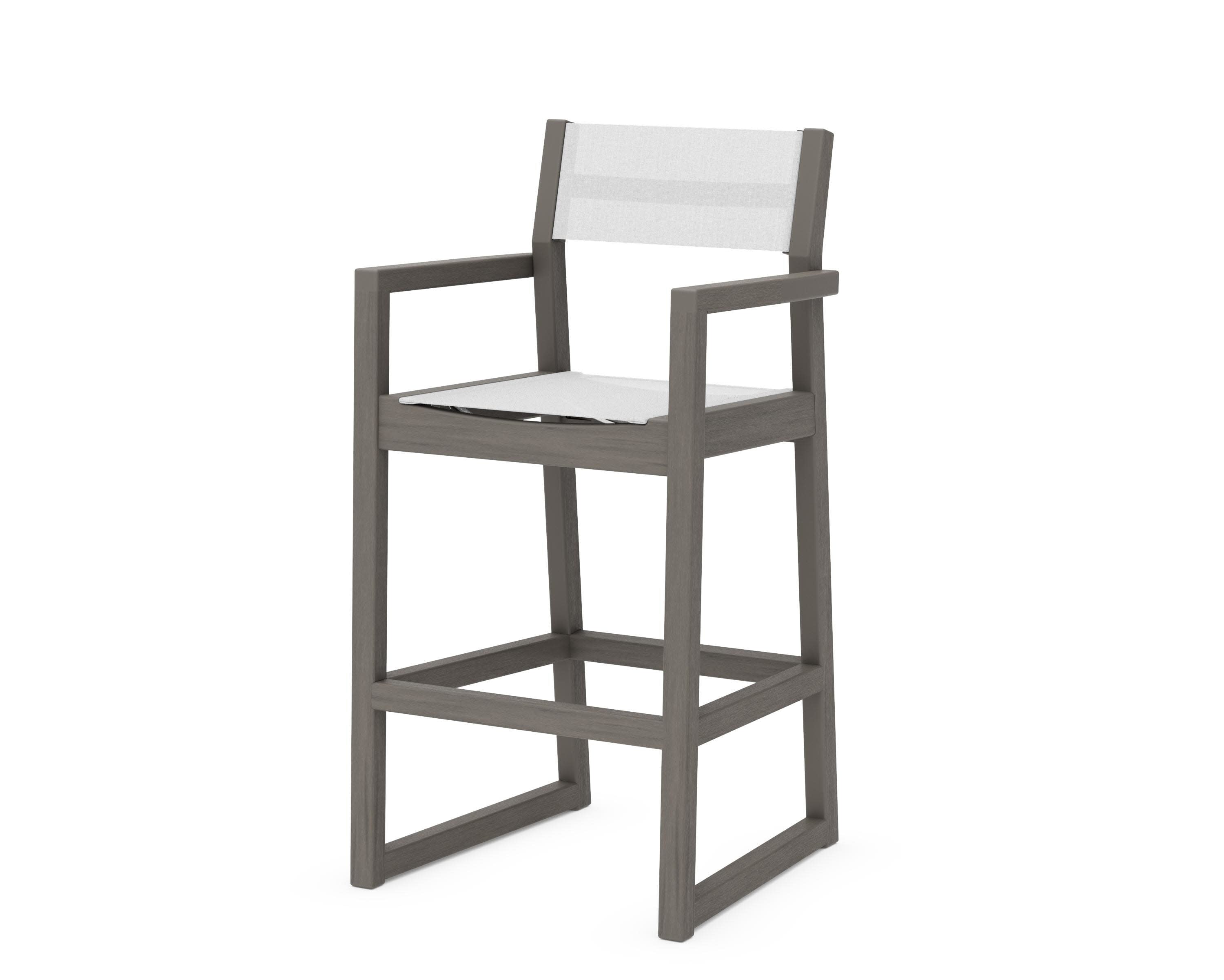 EDGE Sling Bar Arm Chair in Driftwood / White Sling
