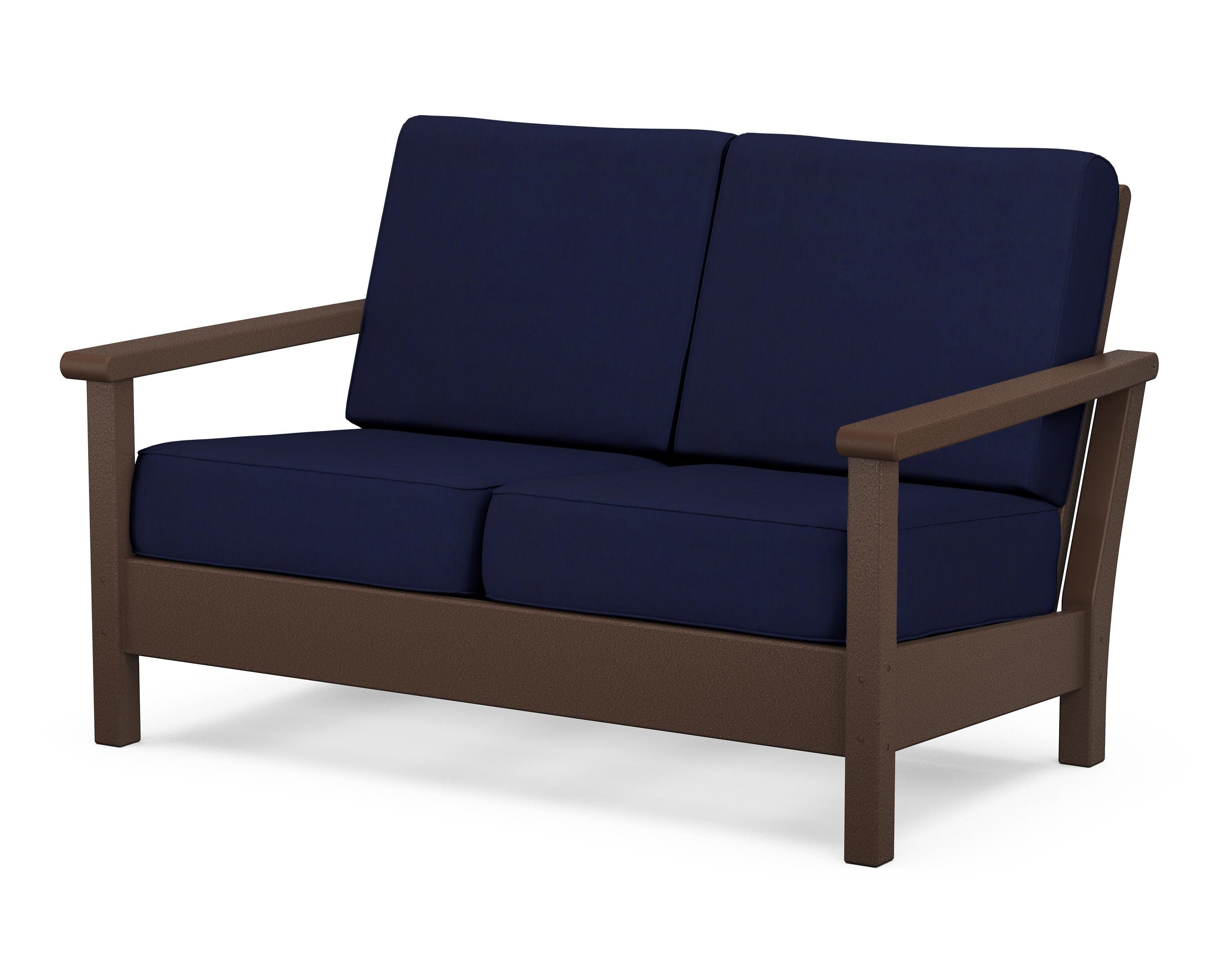 Harbour Deep Seating Loveseat in Mahogany / Navy
