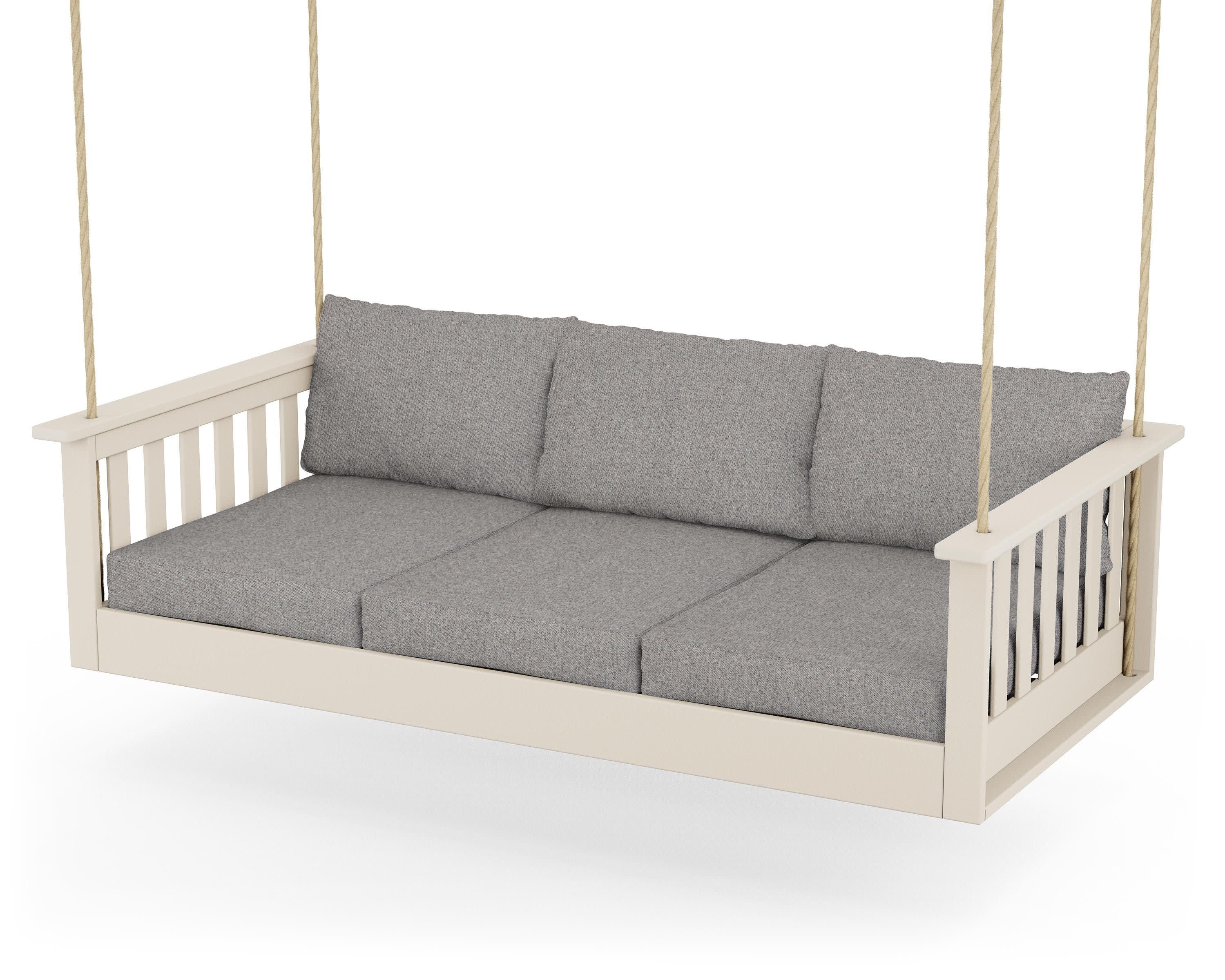Vineyard Daybed Swing in Sand / Grey Mist